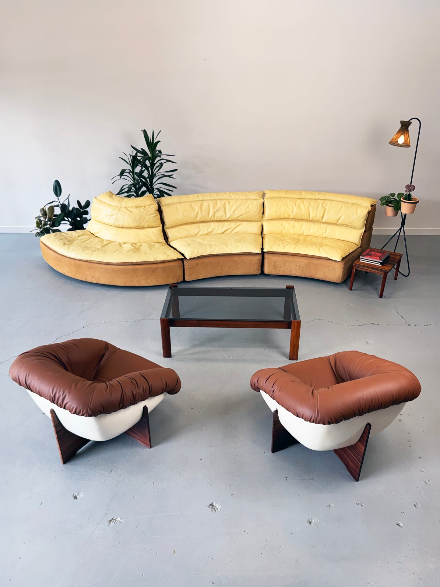 1970s Carlo Bartoli “Bogo” Three-Piece Modular Sofa for Rossi di Albizzate, Italy.