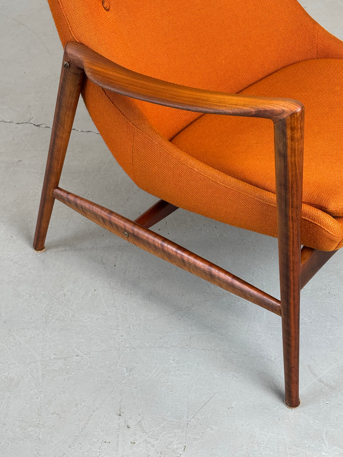 1950s High-Back Lounge Chair by Rastad & Relling for Dokka Møbler in Teak, Norway.