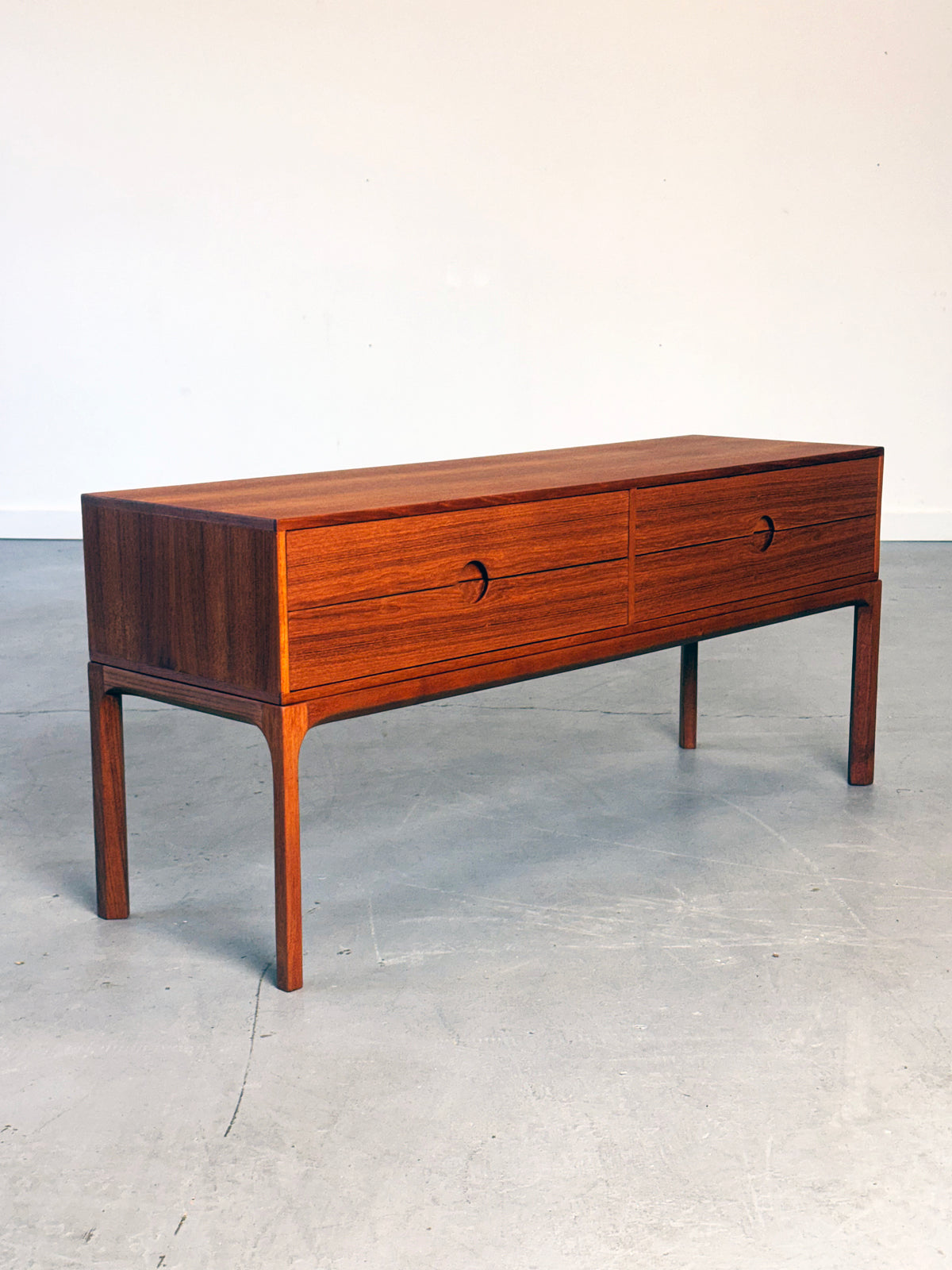 1960s Danish Teak Model 394 Credenza Console by Aksel Kjersgaard