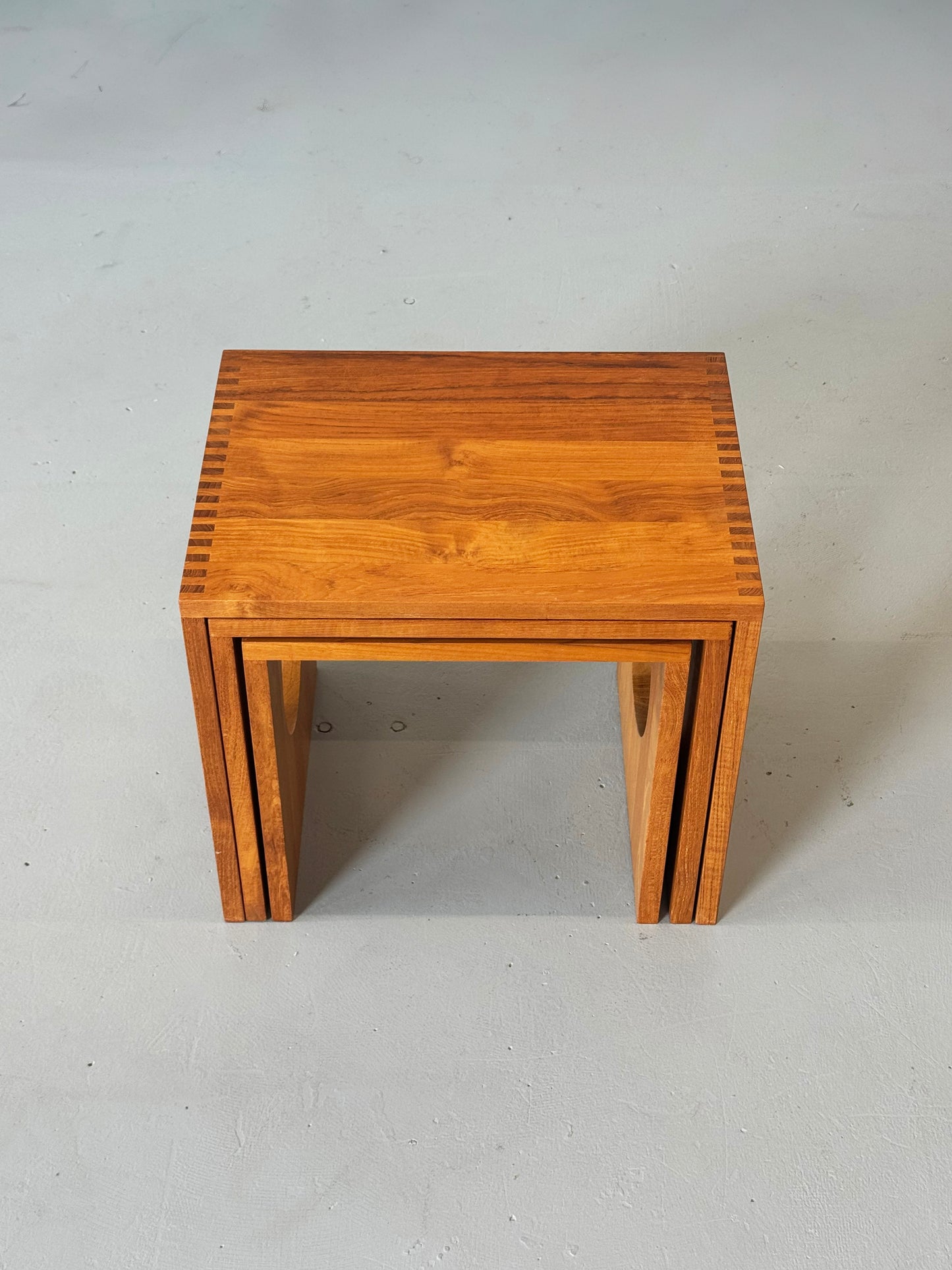 1960s Jens Quistgaard Solid Teak Nesting Tables for Nissen, Denmark – Set of Three