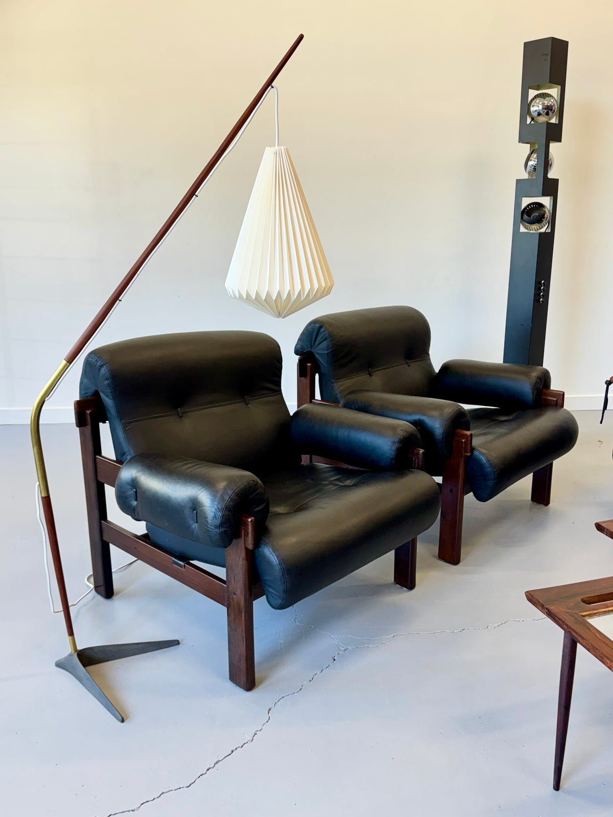 1970s Pair of Copa Lounge Chairs by Jean Gillon for Italma in Solid Imbuia.