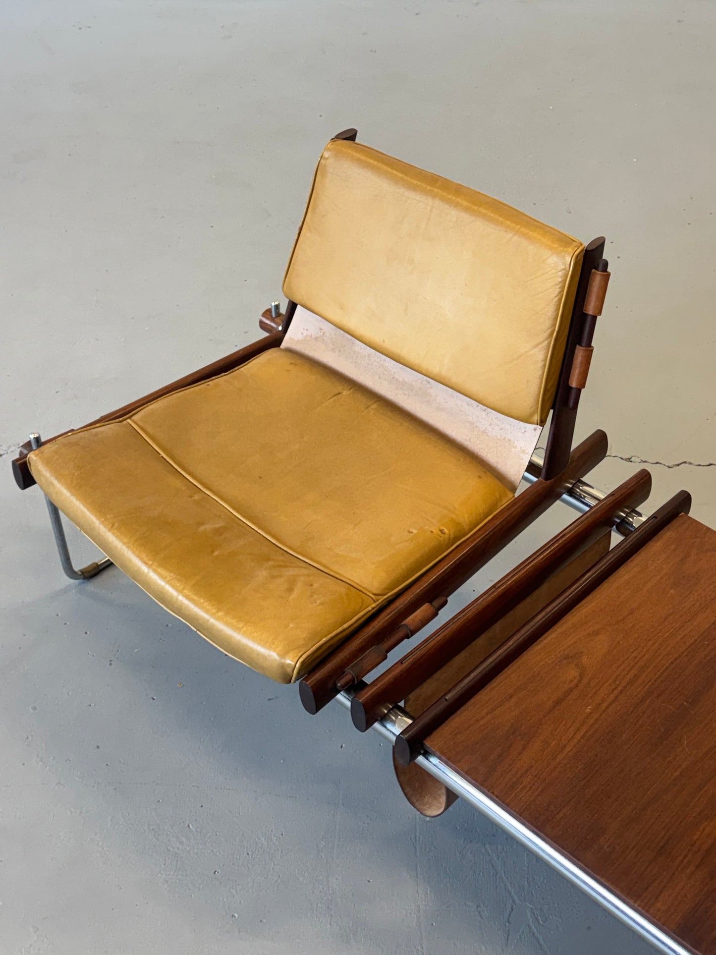 1960s MP-123 Modular Bench by Percival Lafer for Lafer in rosewood and original leather