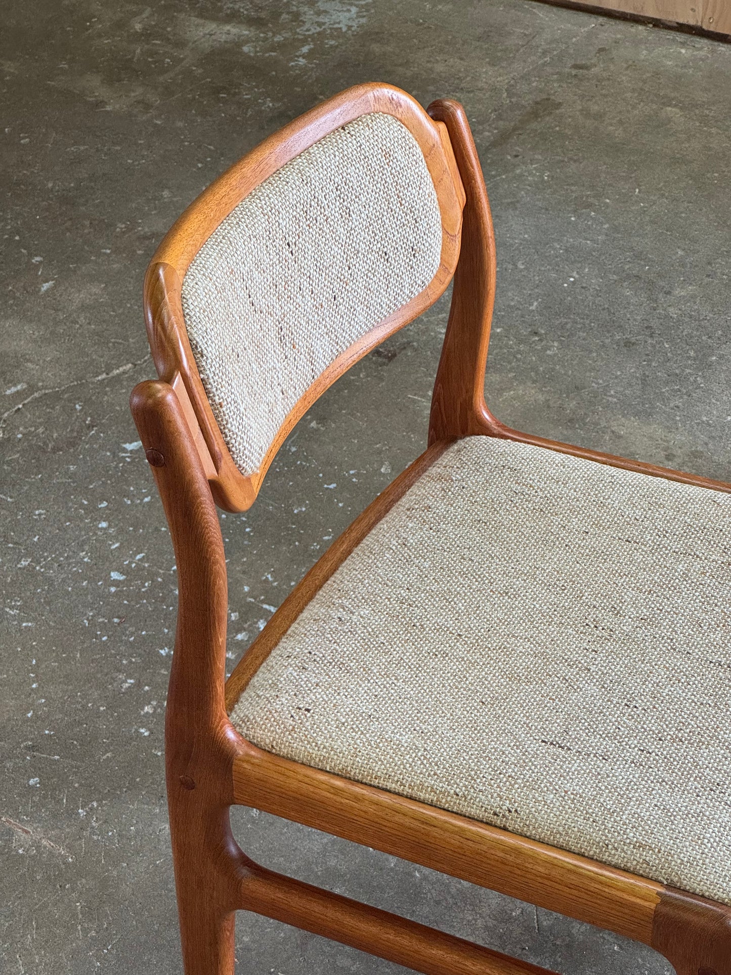1970s Dining Chair set of 6 by Johannes Andersen for D Scan in solid teak