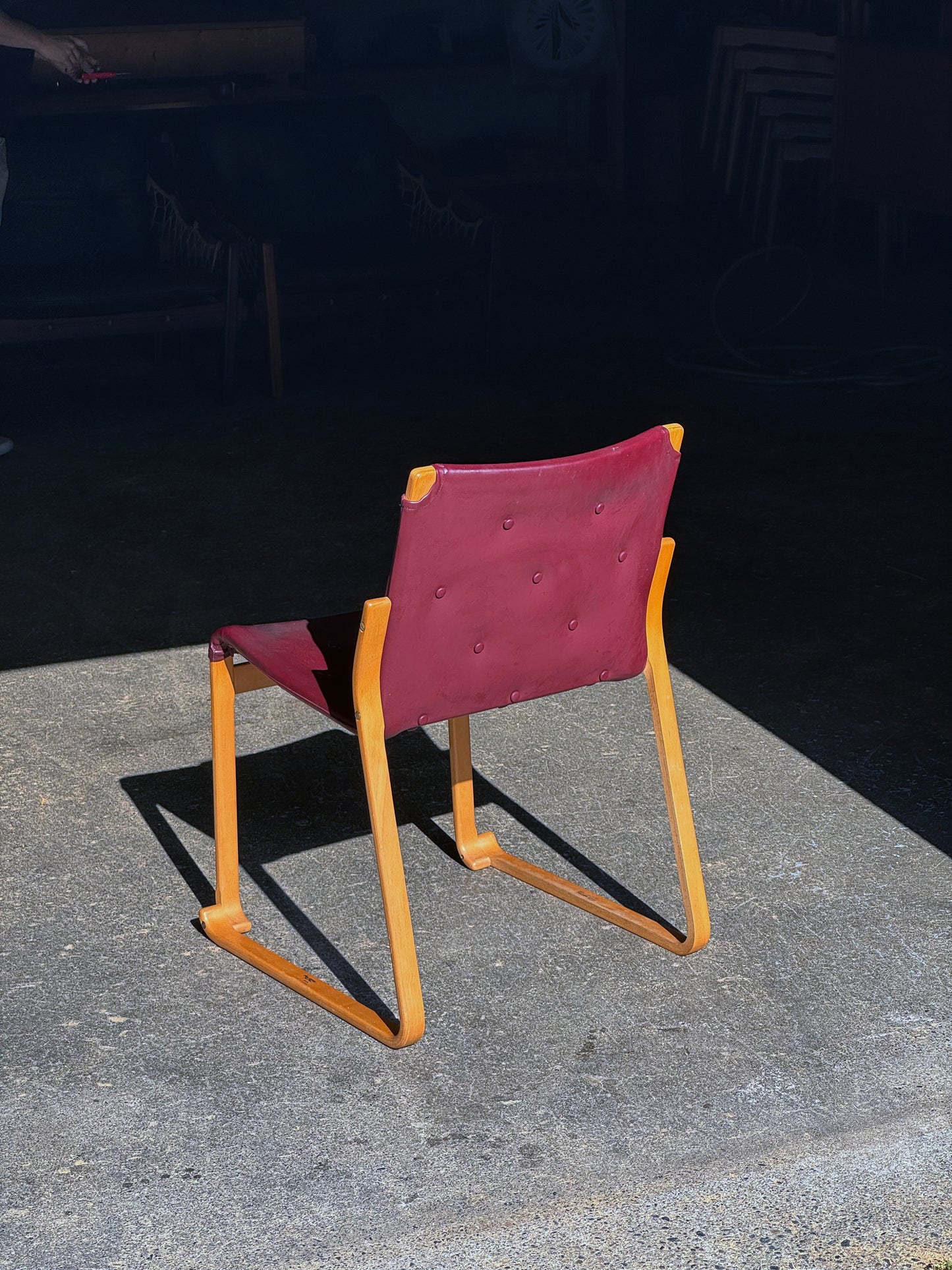1970s Minette Chair by Bruno Mathsson in original oxblood leather