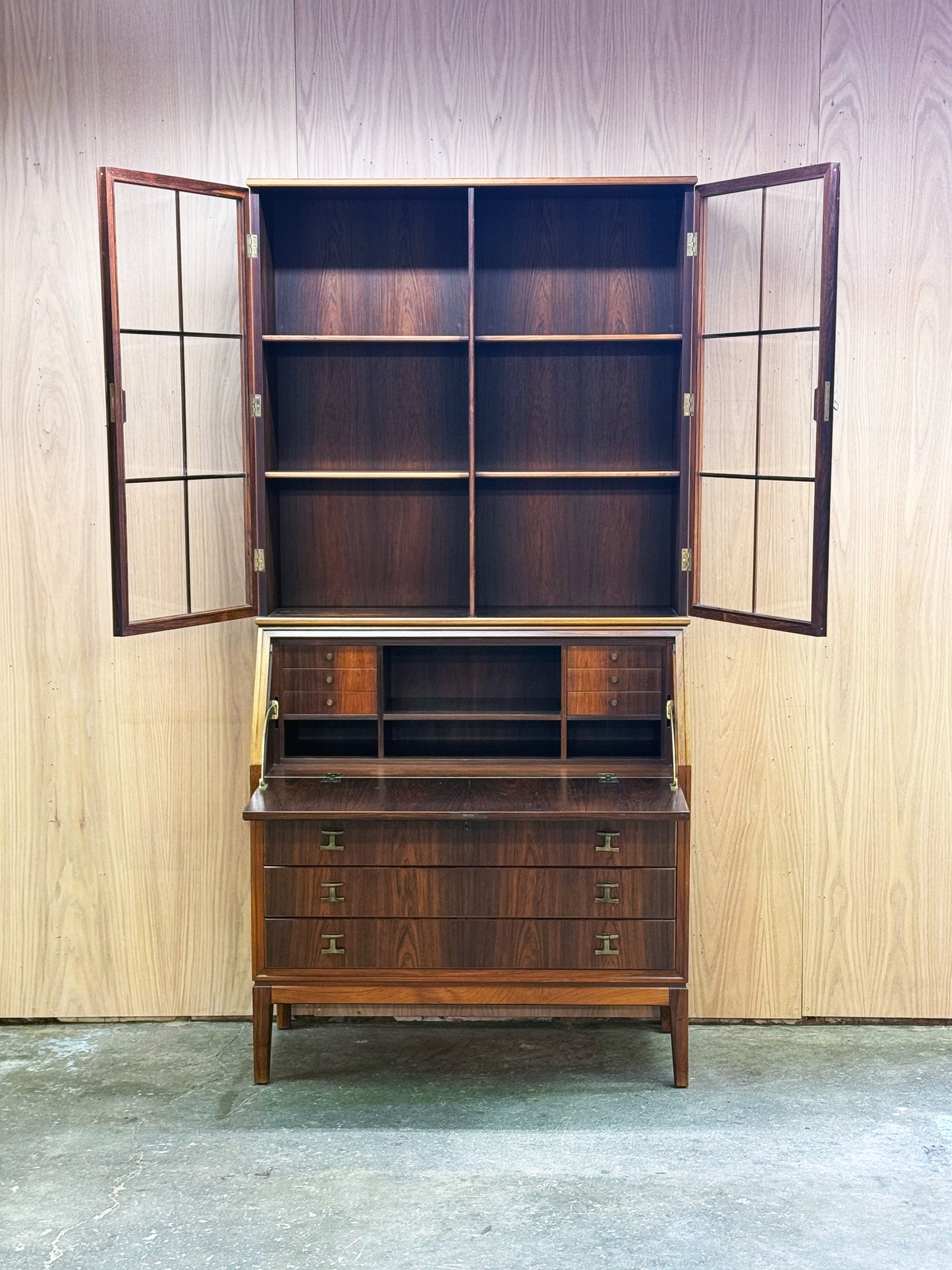 1960s Secretary Bookcase in rosewood