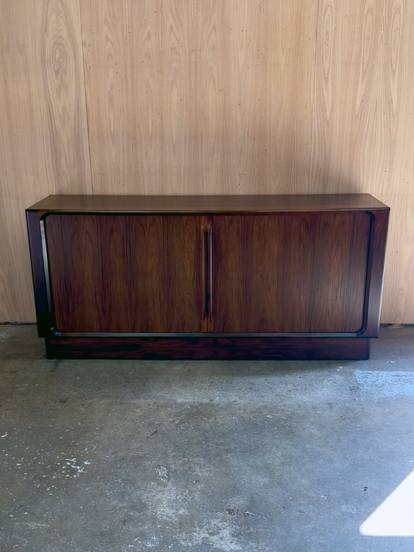 1960s Tambour doors Credenza by Bernhard Pedersen in Rosewood