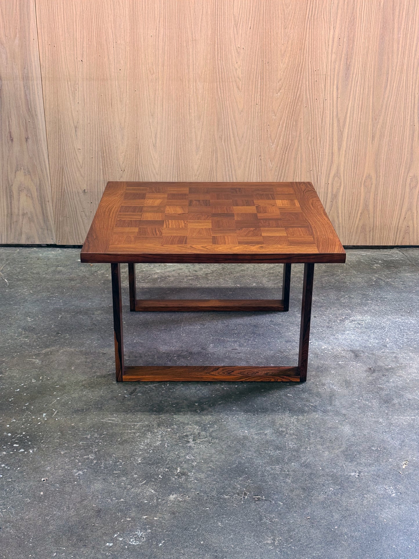 1960s Parquetry Coffee Table Square by Poul Cadovius for France and Son in rosewood