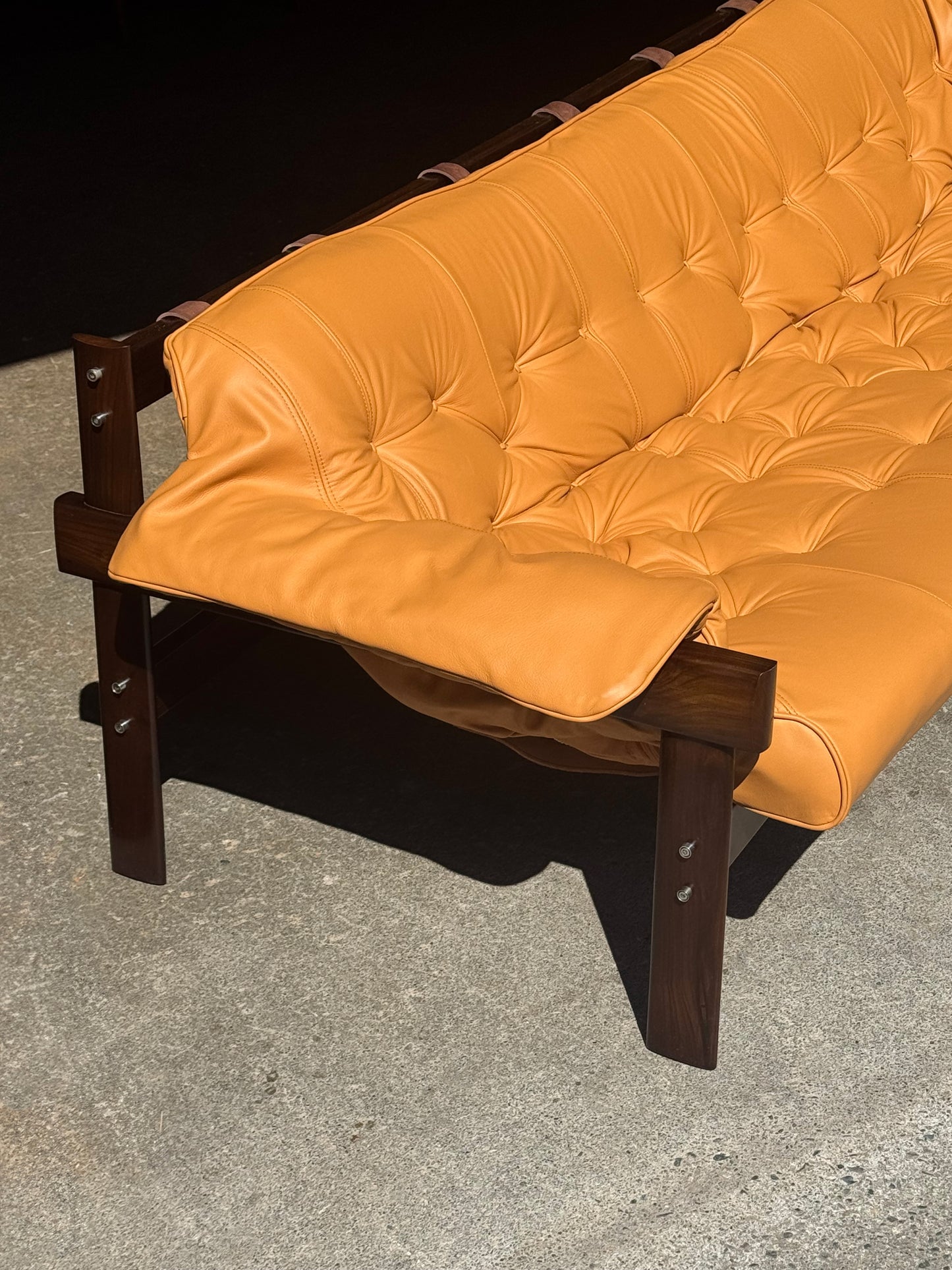 1970s MP-41 Sofa by Percival Lafer for Lafer in jatobá and Spinneybeck leather