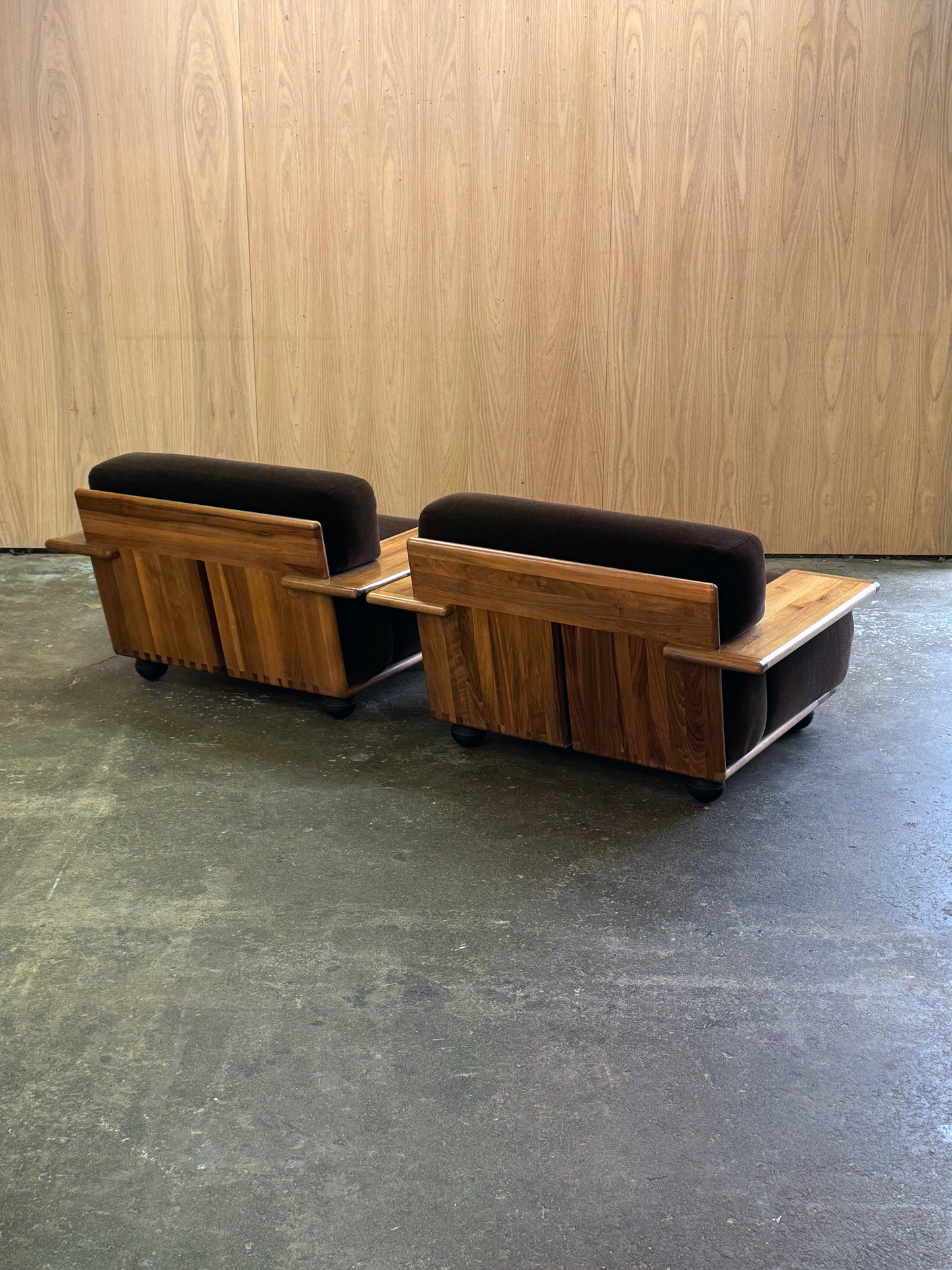 1970s Pianura Lounge Chair by Mario Bellini for Cassina in Italian walnut
