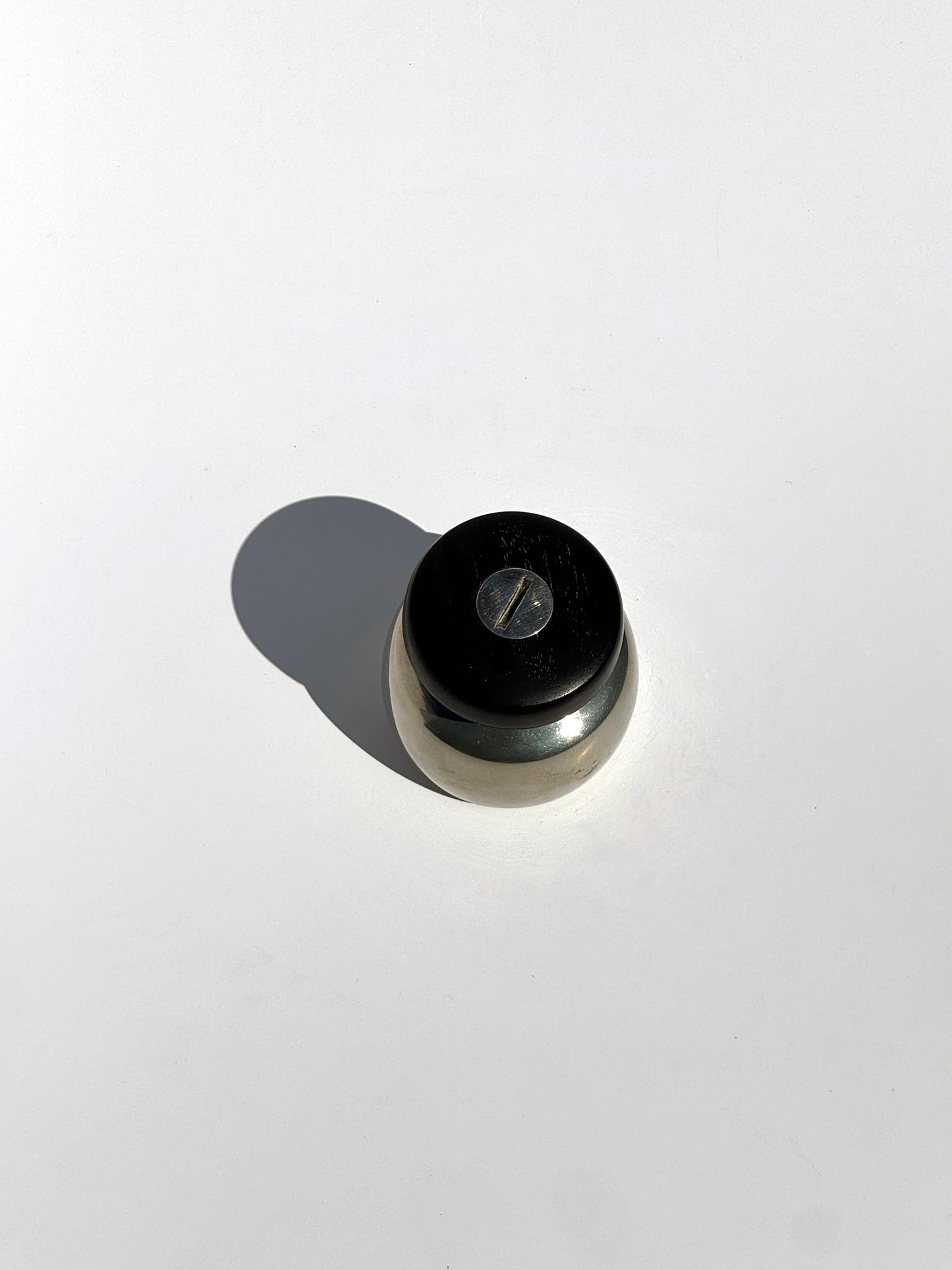 1960s Pepper Mill by Henning Koppel for Georg Jensen in pewter and ebony