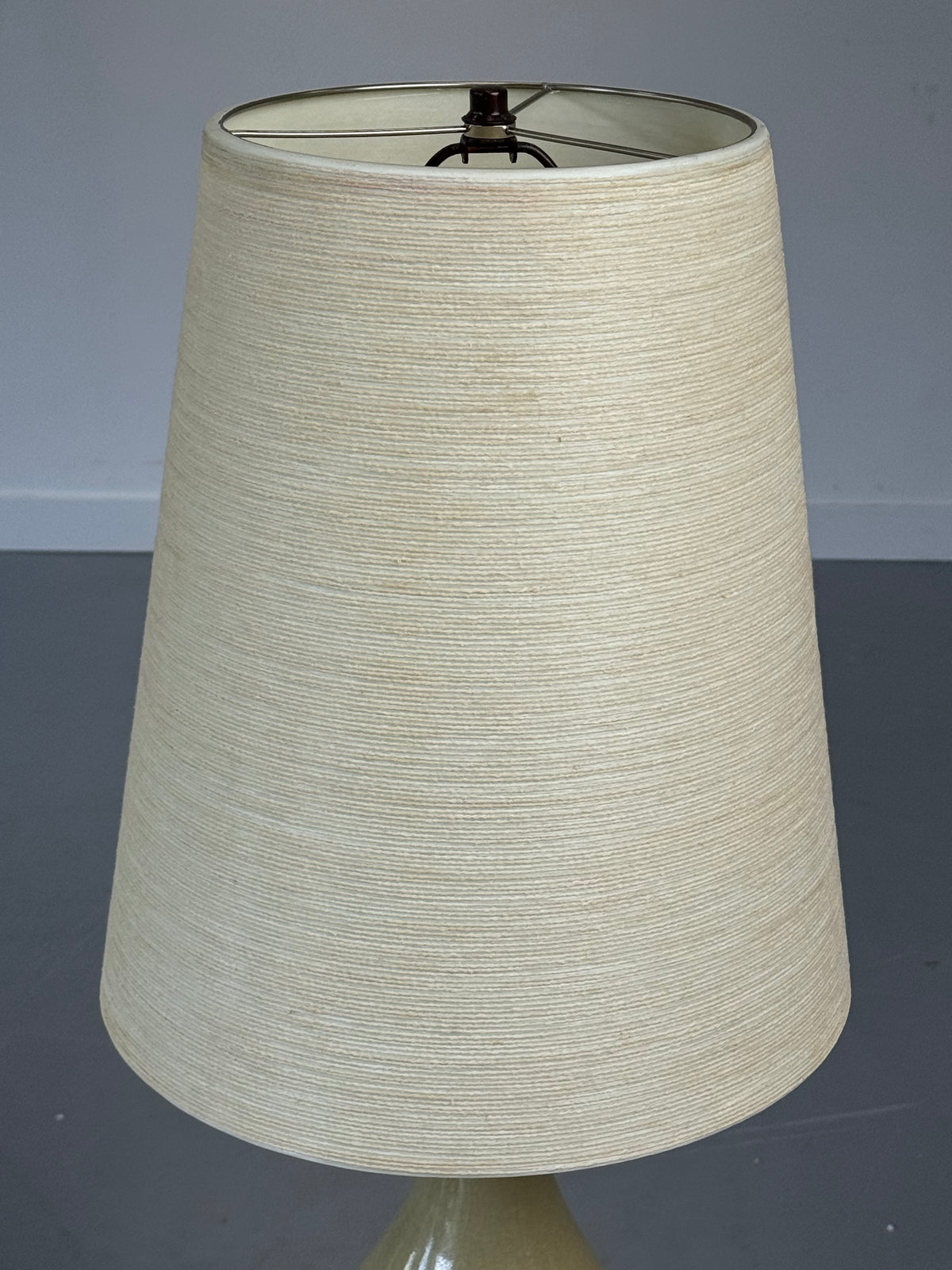 1960s Lotte Bostlund Teardrop Ceramic and Fiberglass Table Lamp, Canada.