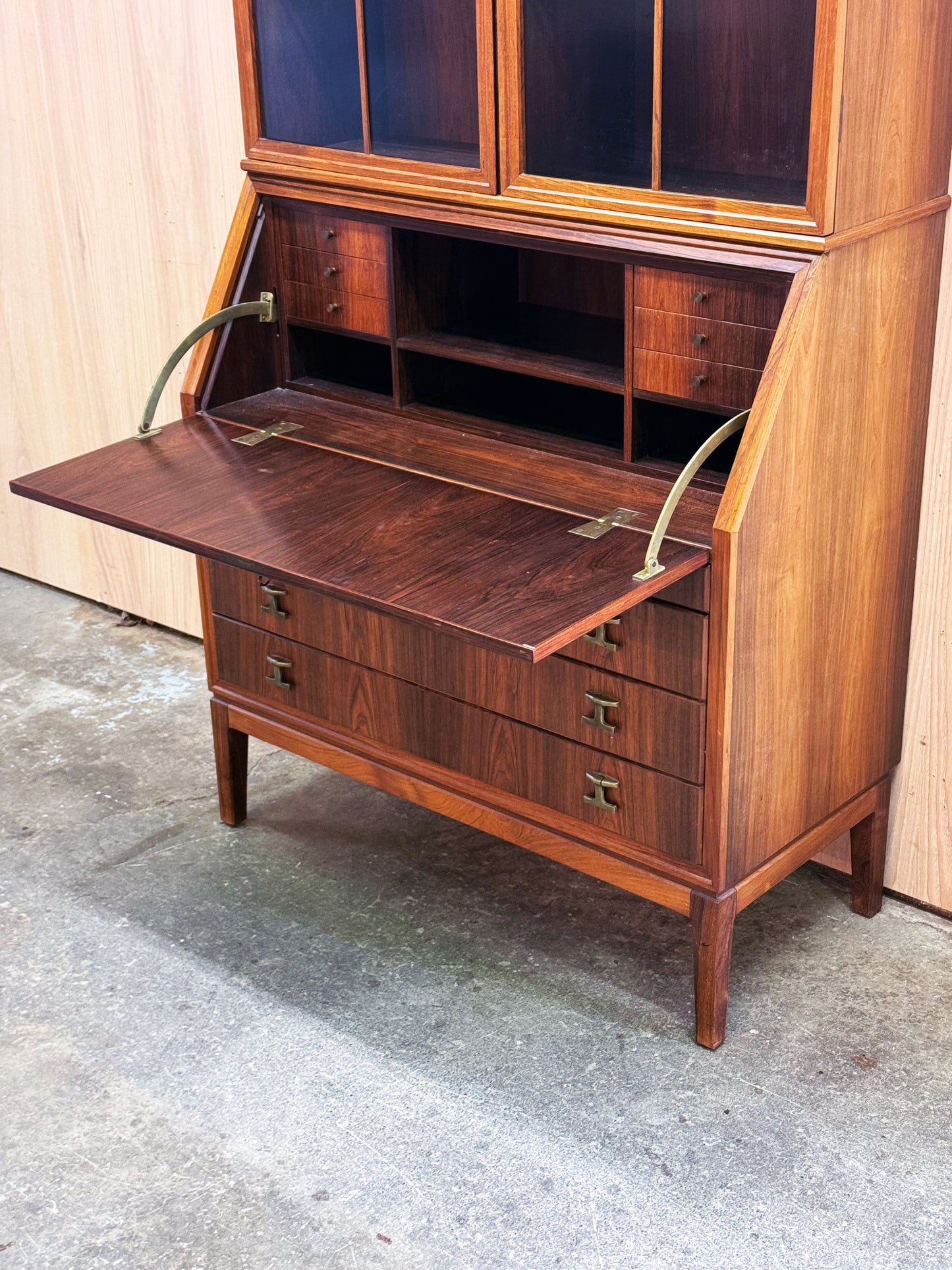 1960s Secretary Bookcase in rosewood