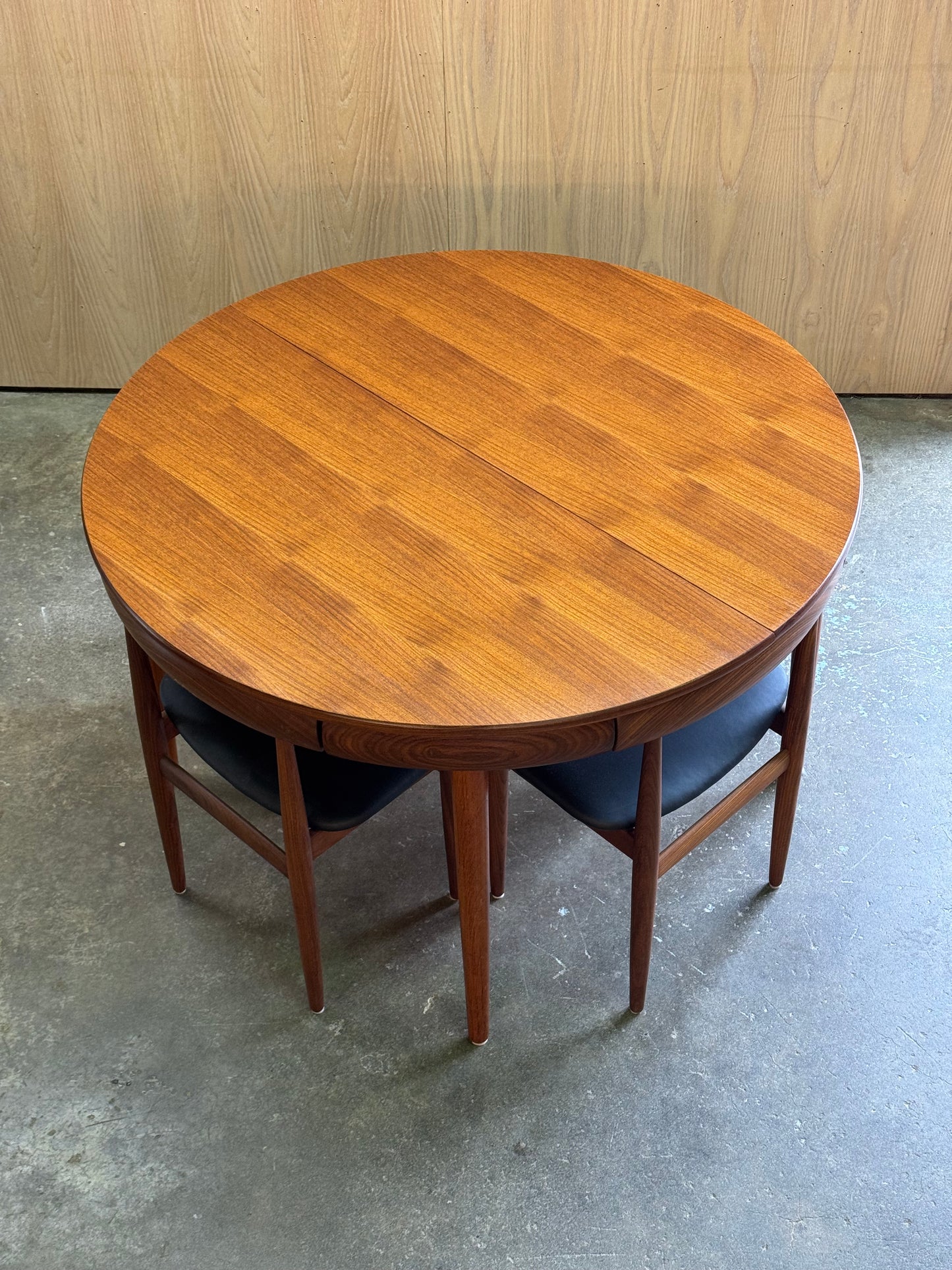 1950s Roundette Dining Set by Hans Olsen for Frem Røjle Møbelfabrik in teak