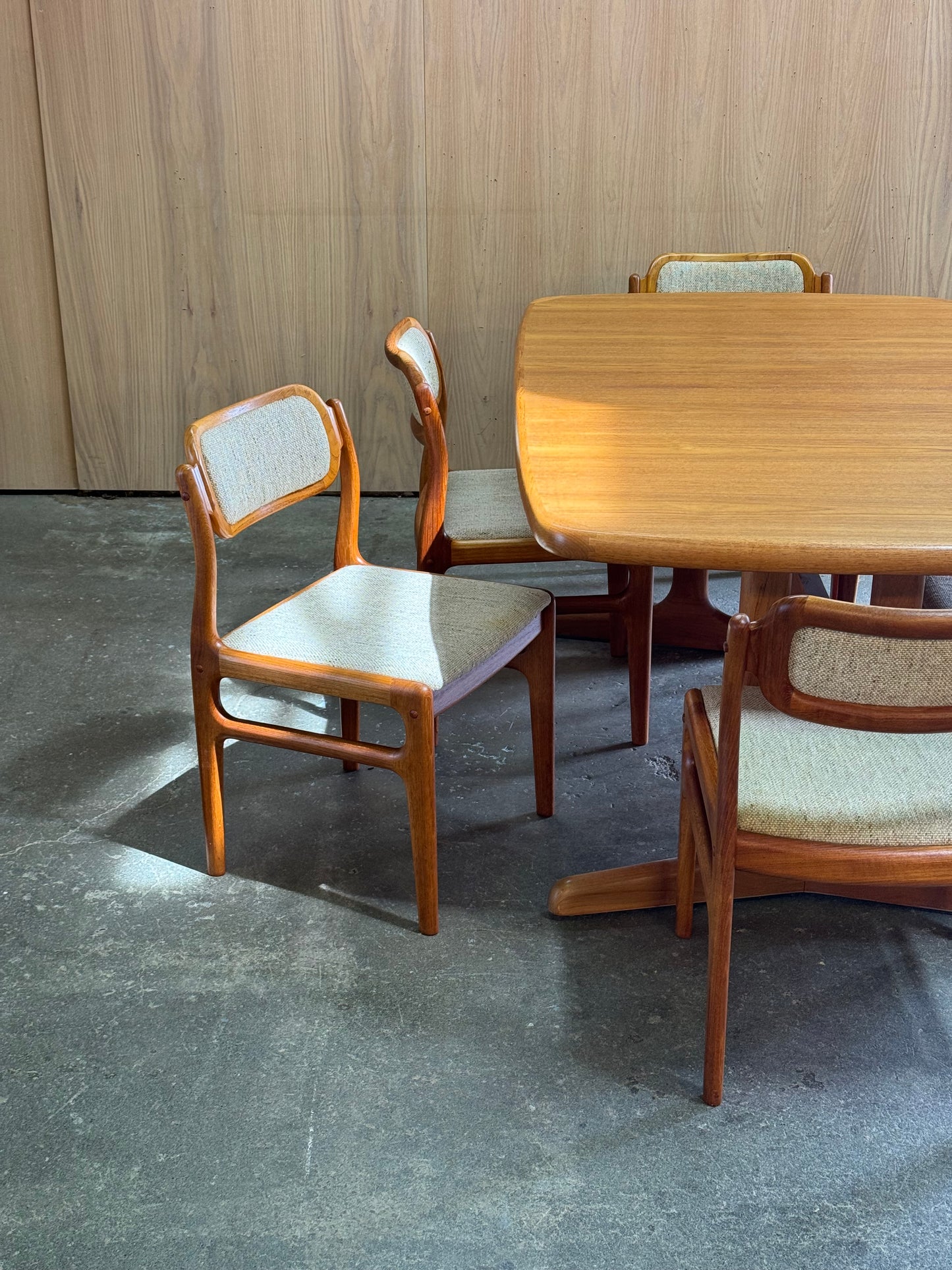1970s Dining Chair set of 6 by Johannes Andersen for D Scan in solid teak
