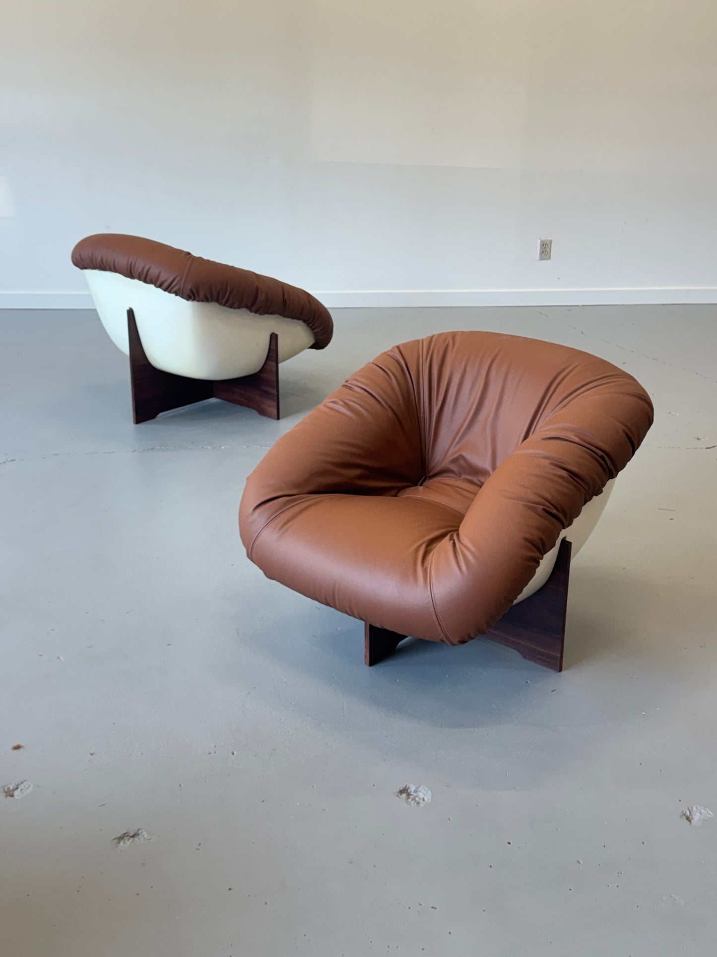 1970s Percival Lafer MP-61 Lounge Chair in Brown Leather, Brazil.