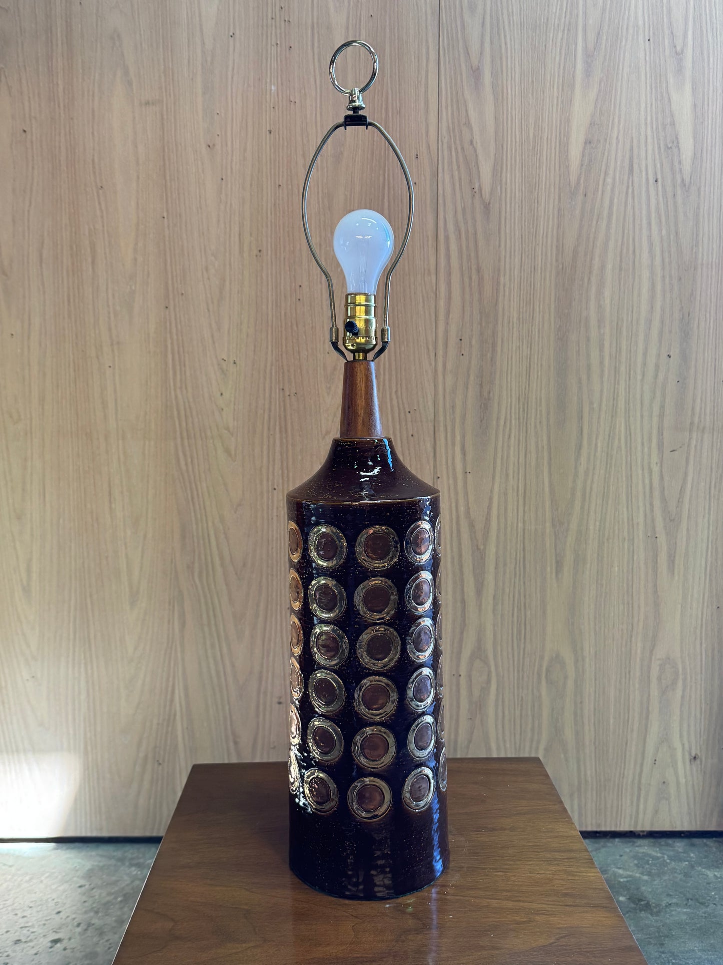 1970s Table Lamp by Bitossi Ceramiche in glazed ceramic