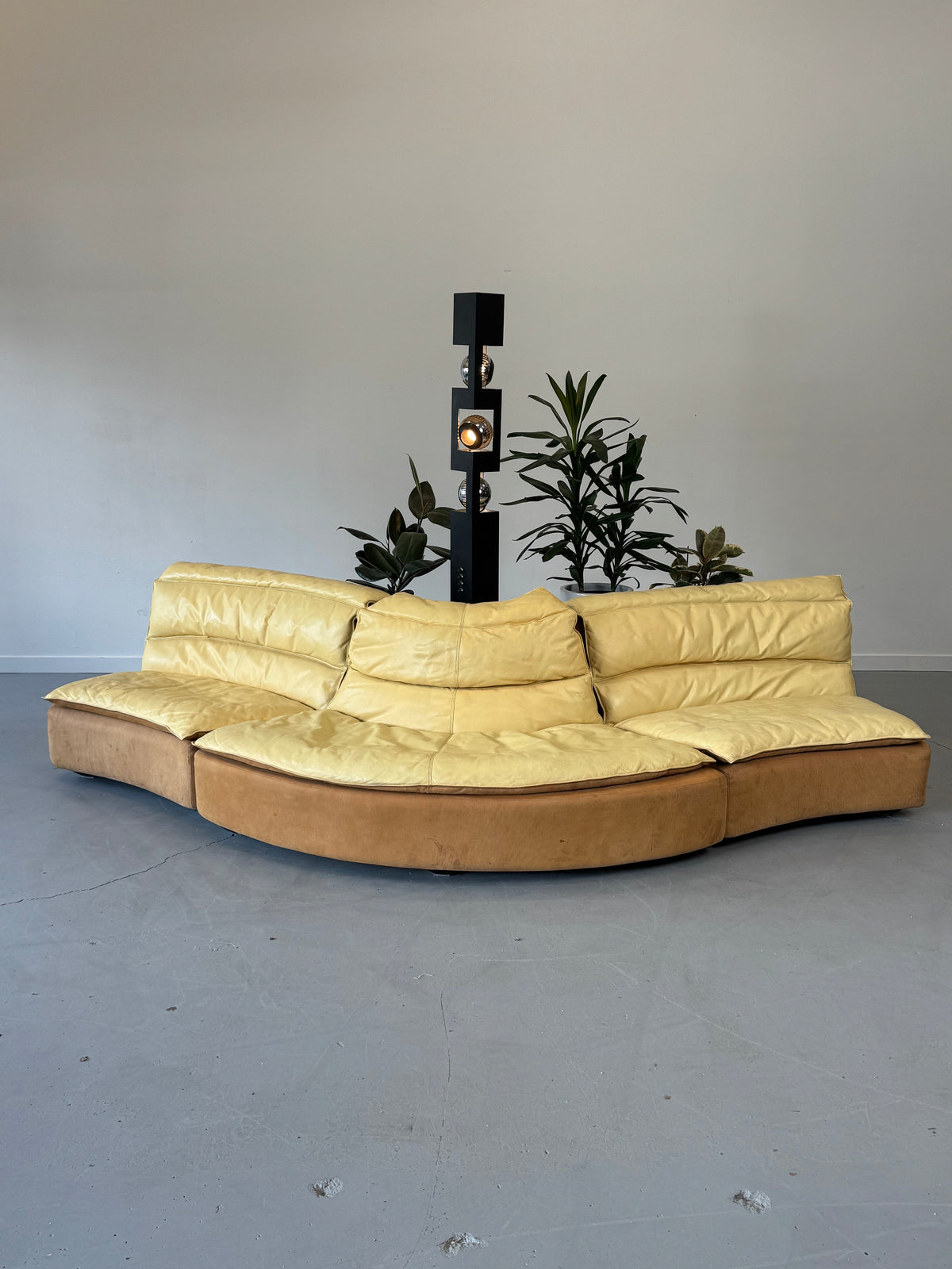 1970s Carlo Bartoli “Bogo” Three-Piece Modular Sofa for Rossi di Albizzate, Italy.