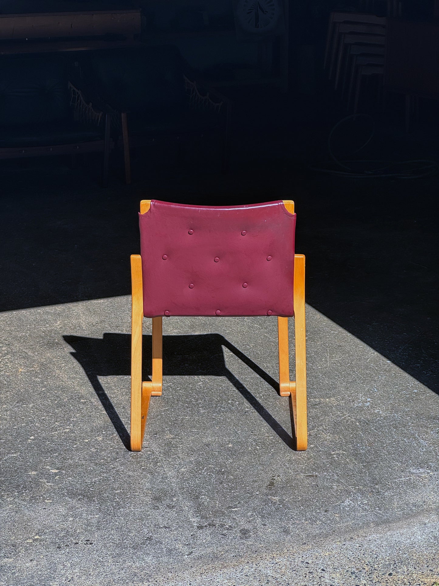 1970s Minette Chair by Bruno Mathsson in original oxblood leather