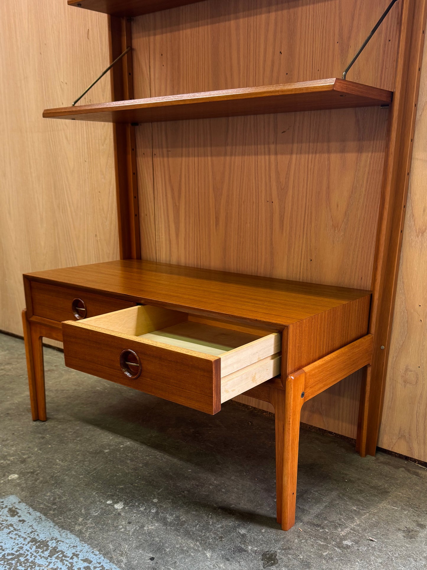 1960s Freestanding Shelving System by Fredrick Kayser in Norwegian Teak