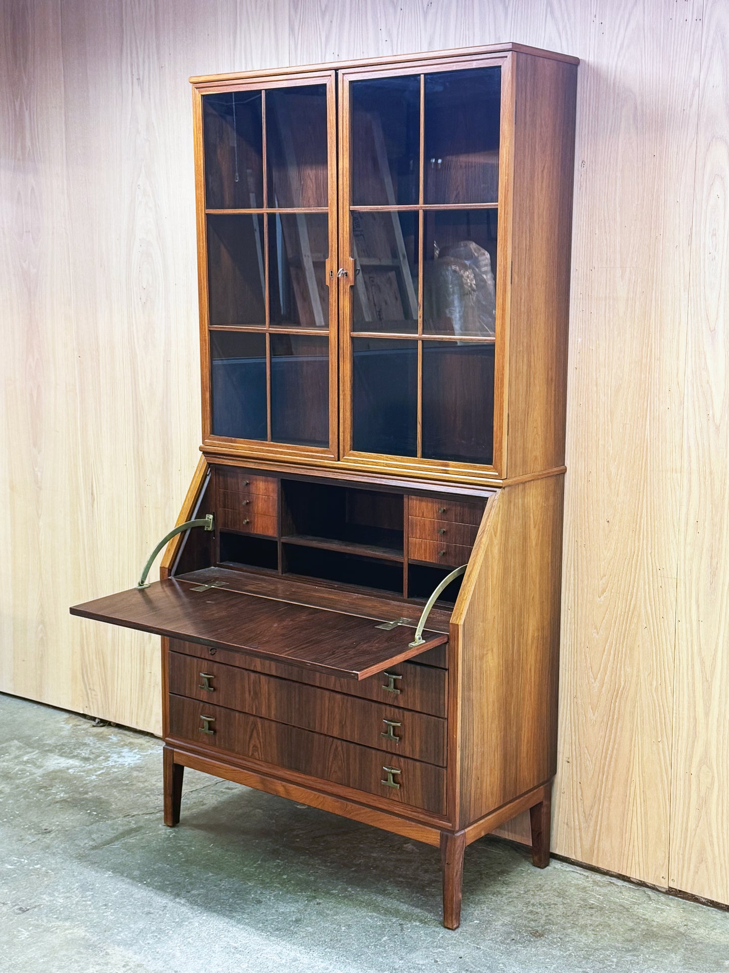 1960s Secretary Bookcase in rosewood
