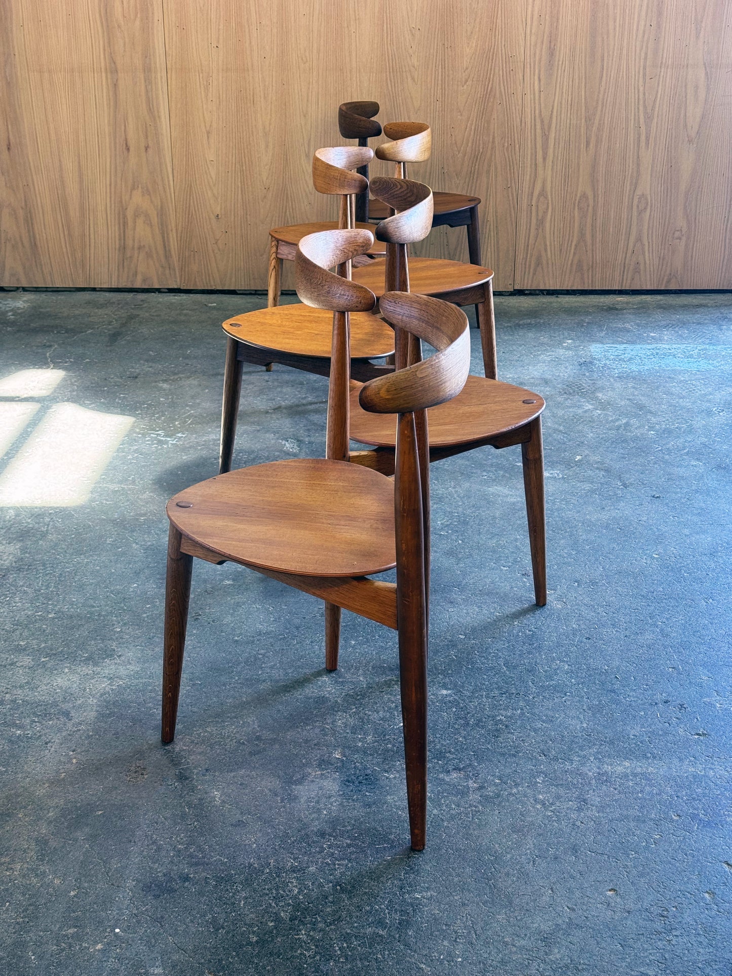 1950s Heart Dining Set by Hans J. Wegner for Fritz Hansen in teak