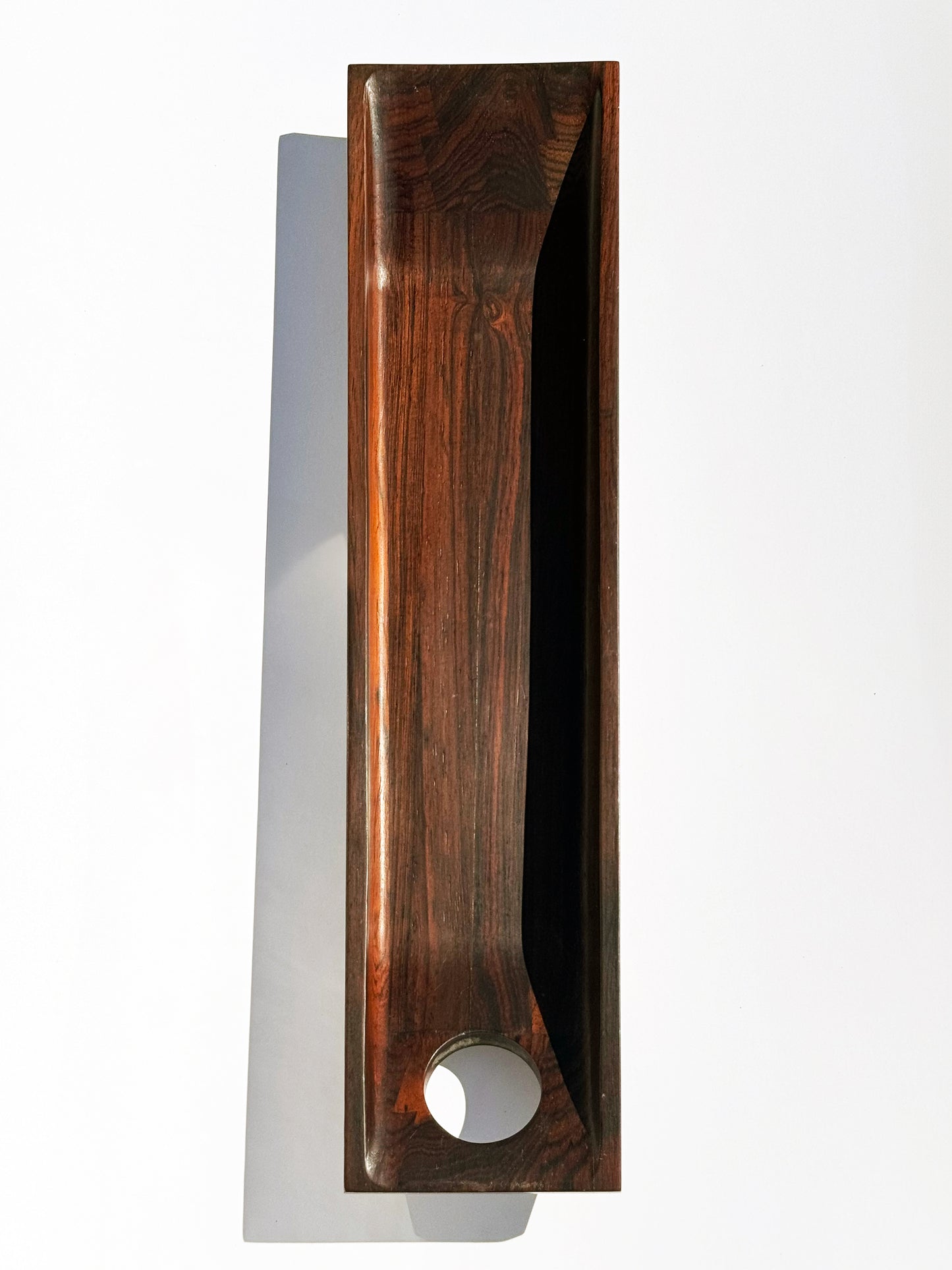 1960s Bottle Holder by Jean Gillon for Italma WoodArt in solid rosewood