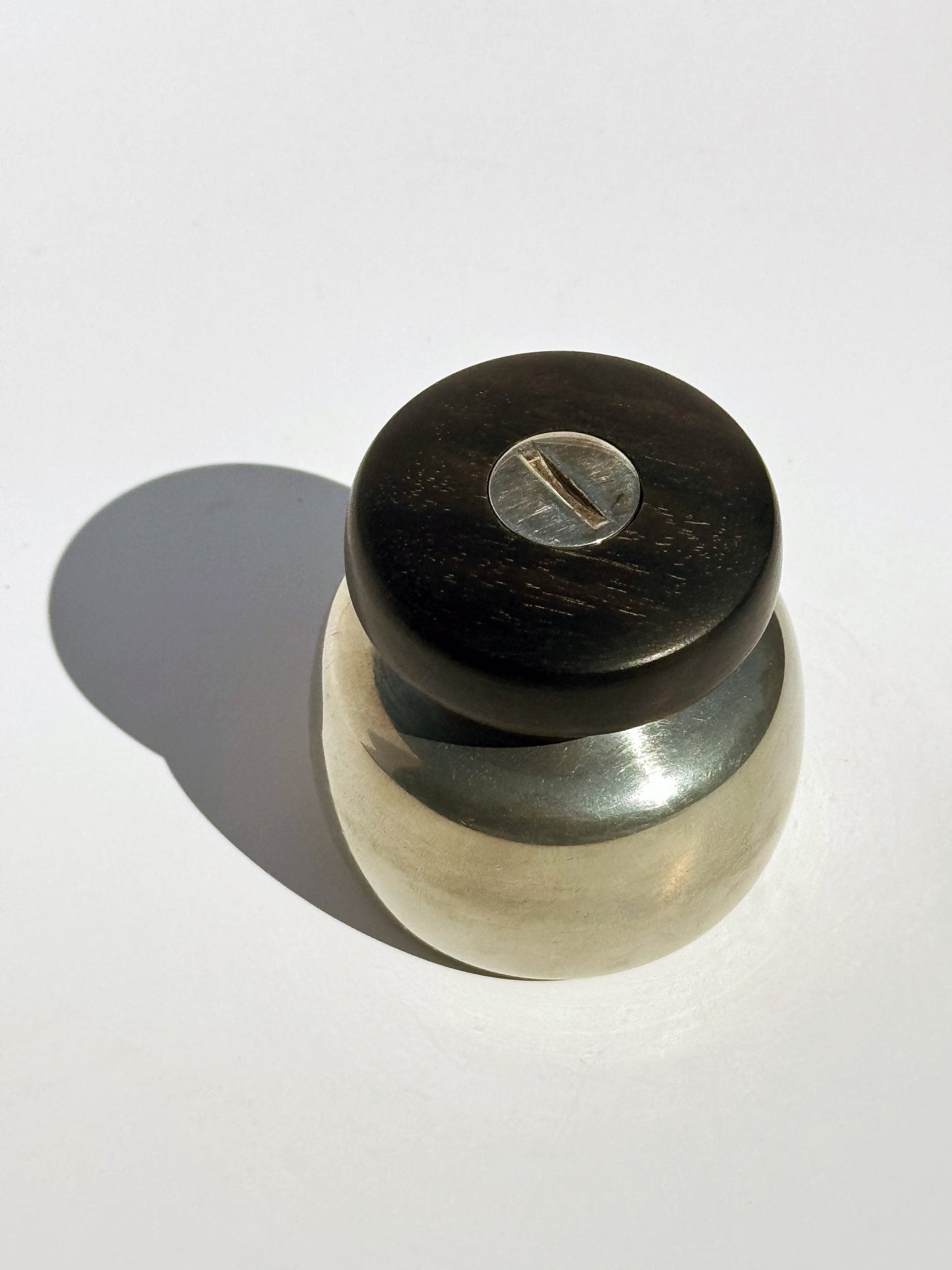 1960s Pepper Mill by Henning Koppel for Georg Jensen in pewter and ebony