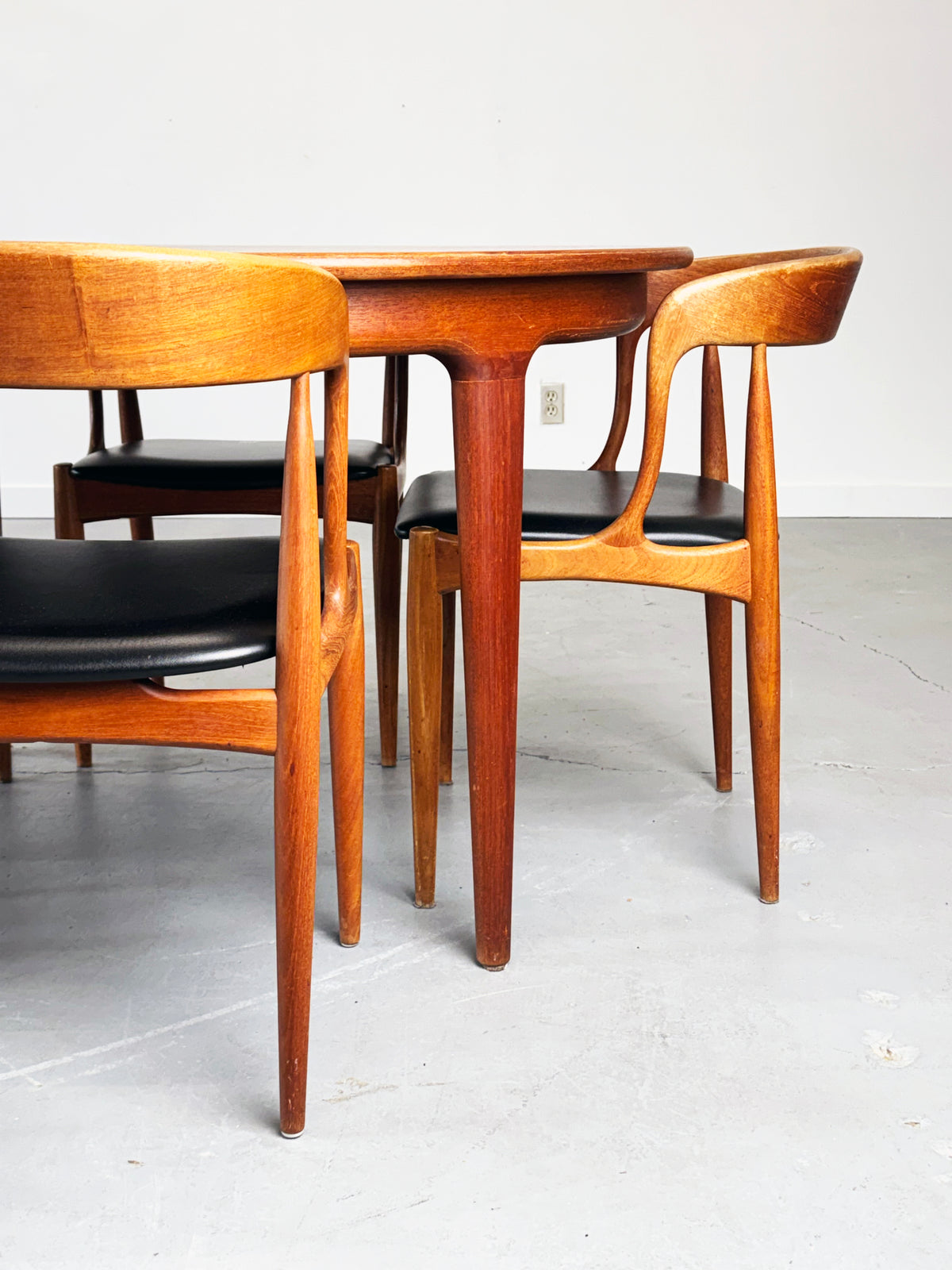 1960s Model 16 Teak Dining Chairs by Johannes Andersen for Uldum Møbelfabrik, Denmark.