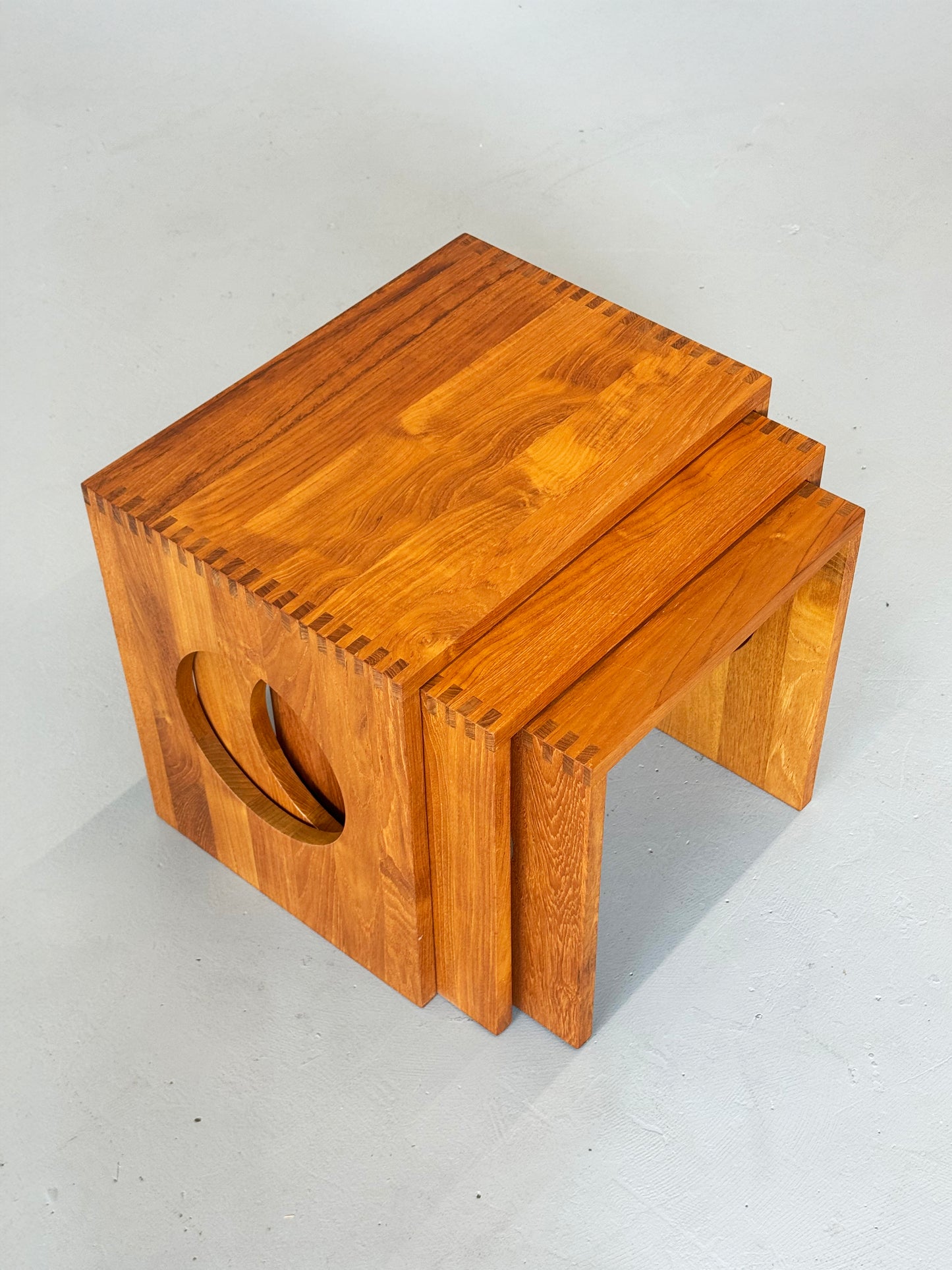 1960s Jens Quistgaard Solid Teak Nesting Tables for Nissen, Denmark – Set of Three