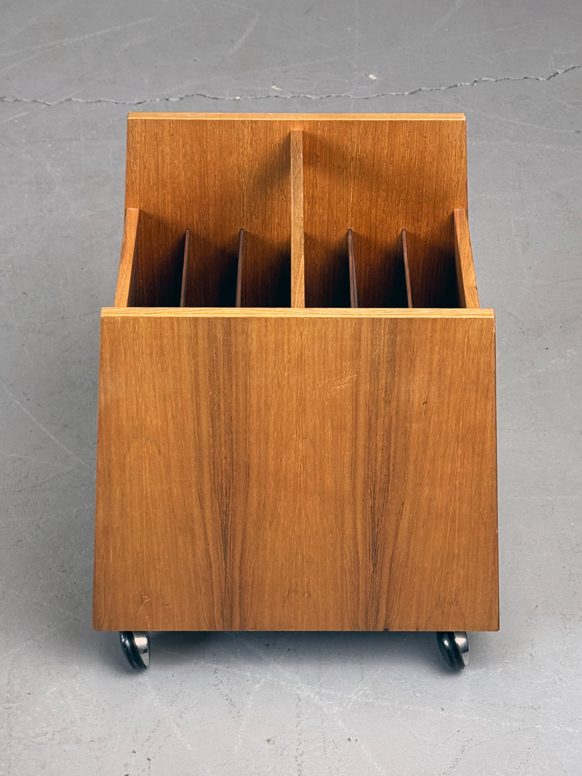1960s Rolf Hesland Record Caddy for Bruksbo by Bagn Møbelindustri, Norway.