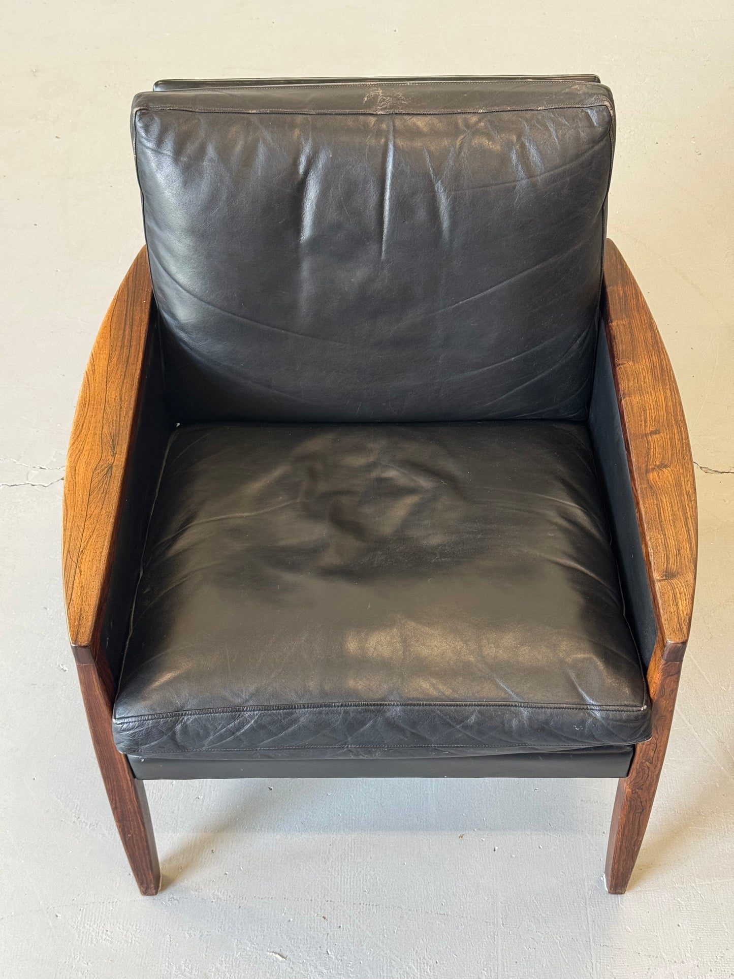 1960s Hans Olsen Lounge Chair and Ottoman, completely original.