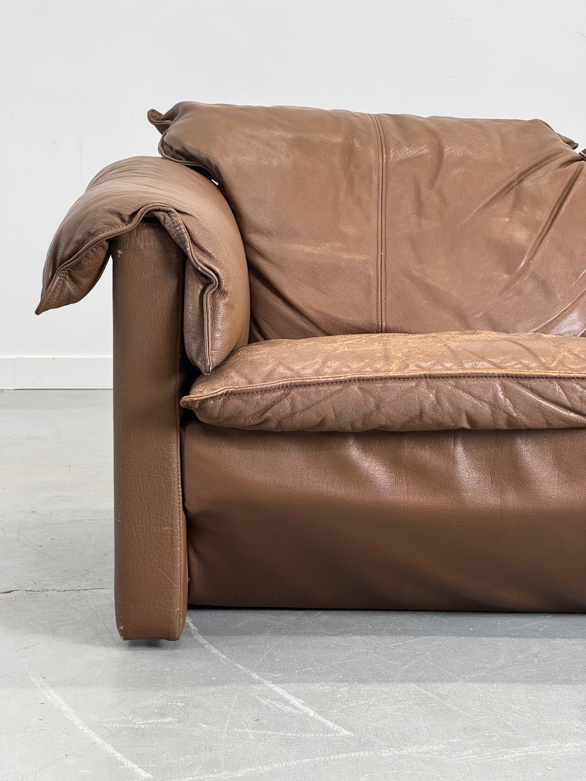 1980s Niels Eilersen Three-Seat Sofa in Aniline Leather, Denmark.