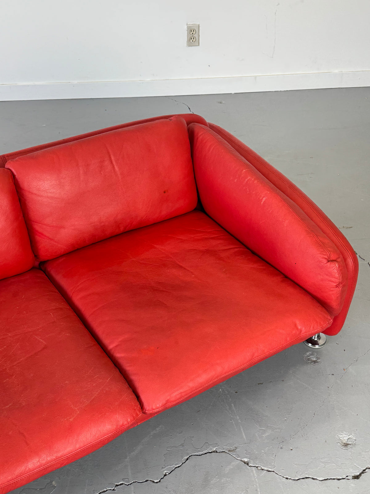 1970s “Concorde” Leather Sofa by Matti Halme for Peem Ltd., Finland