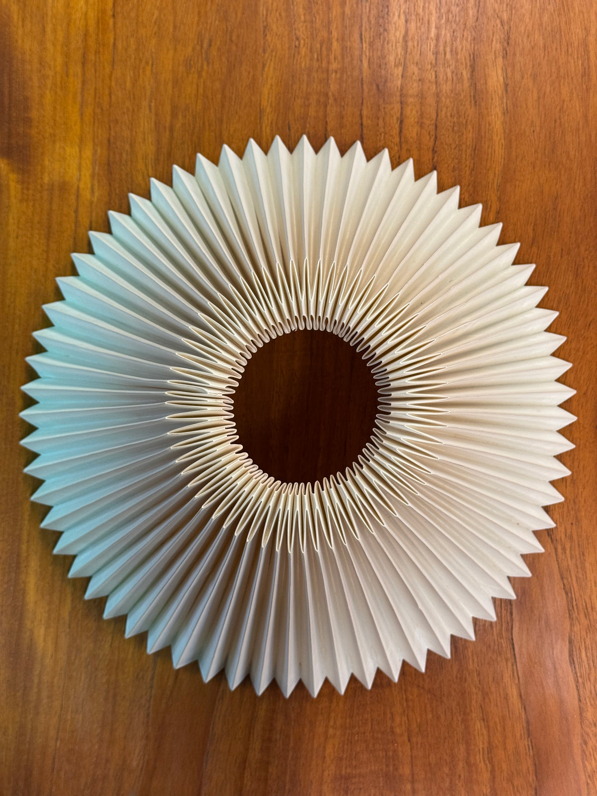 1960s Wall Lamp Model 332 334 by Le Klint in rosewood and pleated shade.