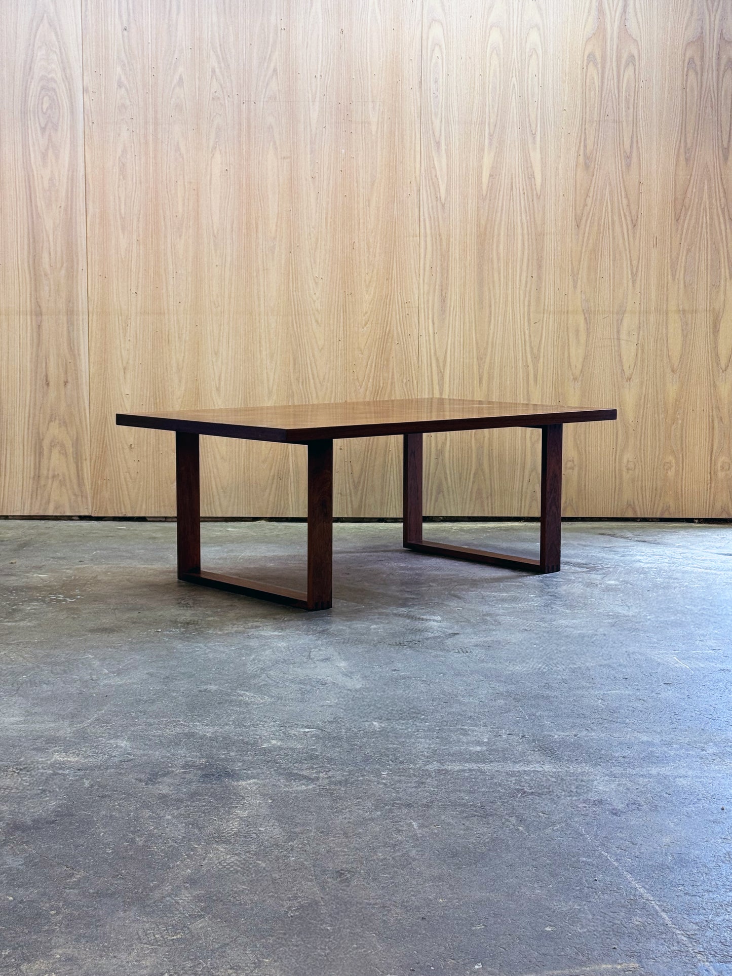 1960s parquetry coffee table rectangular by Poul Cadovius for France and Son in rosewood