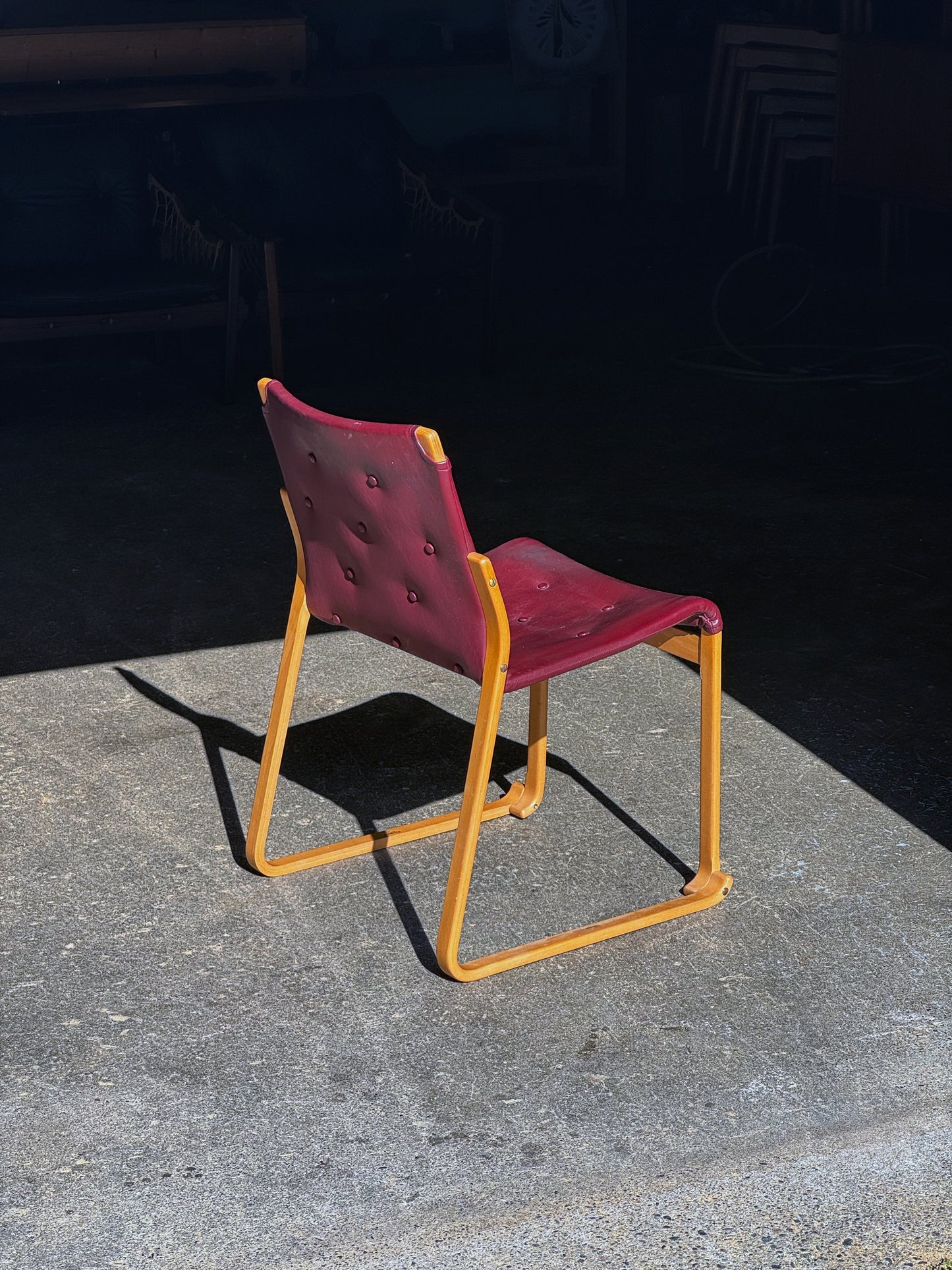 1970s Minette Chair by Bruno Mathsson in original oxblood leather