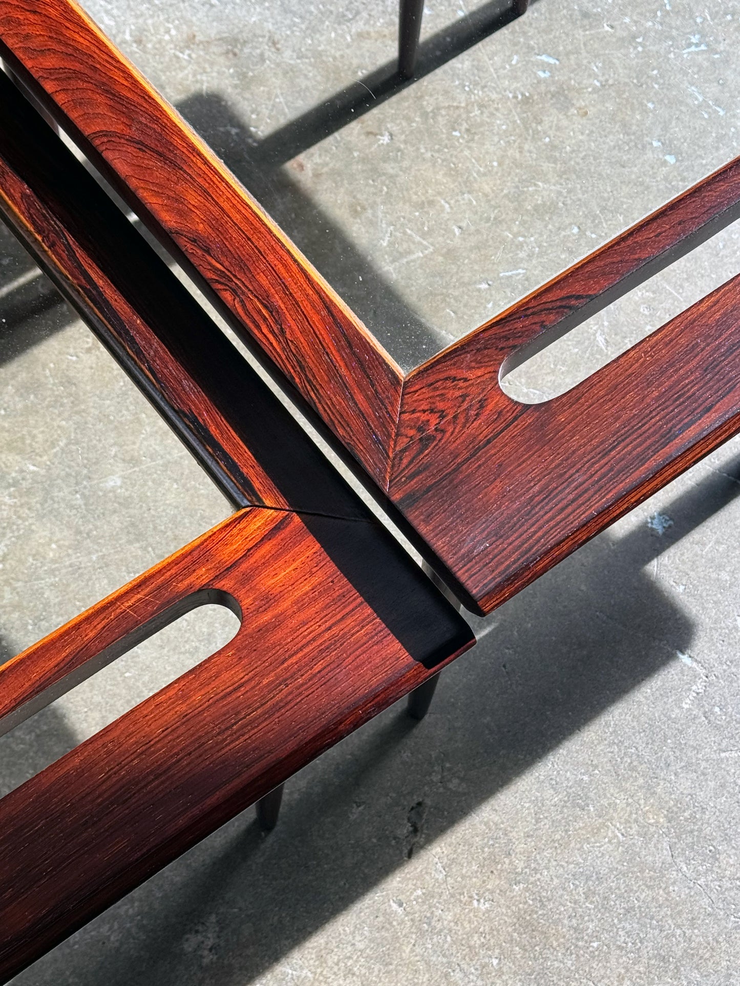 1950s Brazilian rosewood coffee/side table set by Artenova