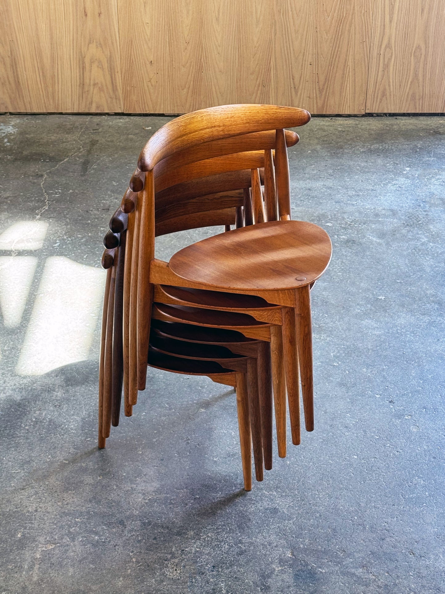 1950s Heart Dining Set by Hans J. Wegner for Fritz Hansen in teak