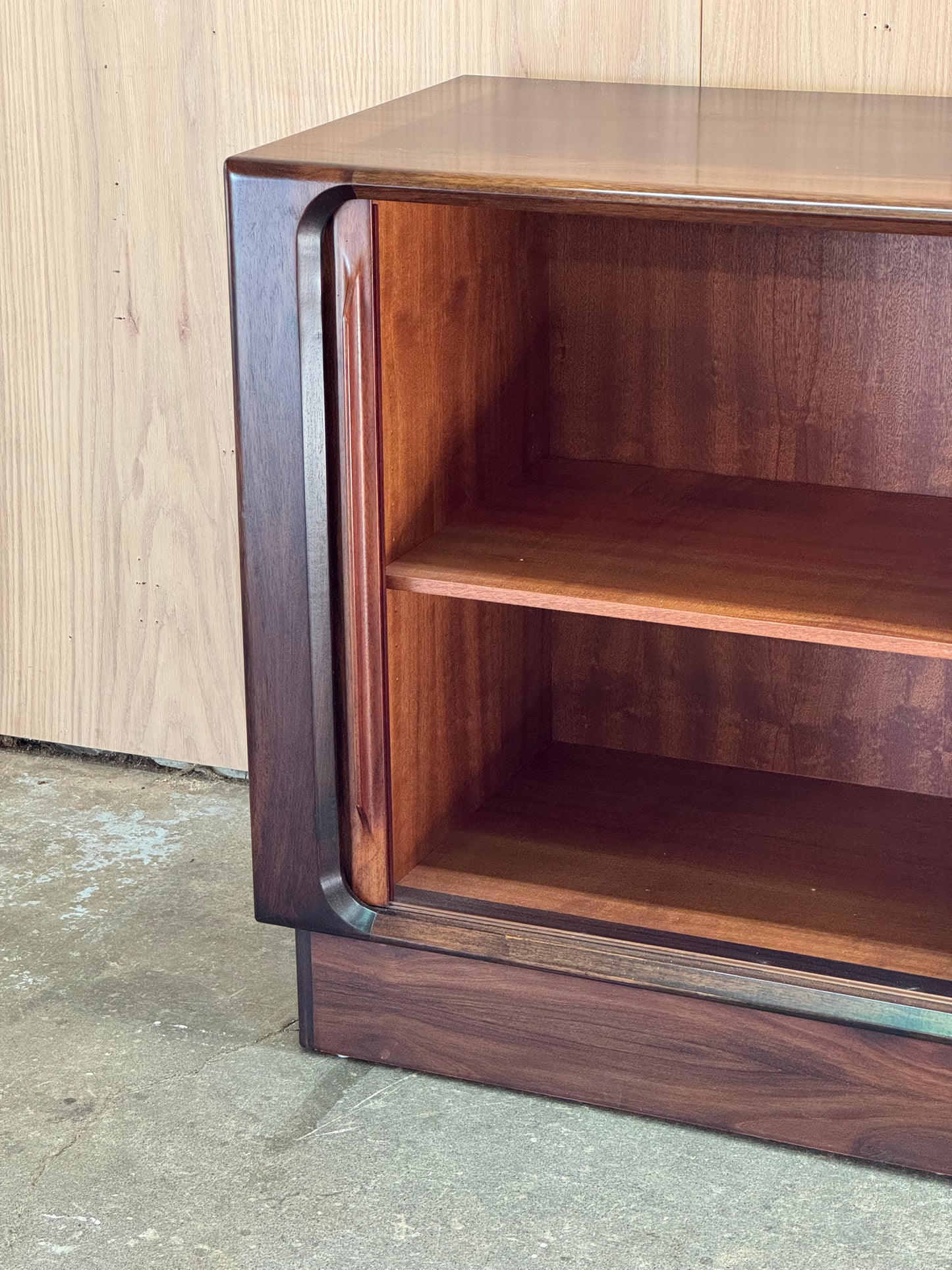 1960s Tambour doors Credenza by Bernhard Pedersen in Rosewood