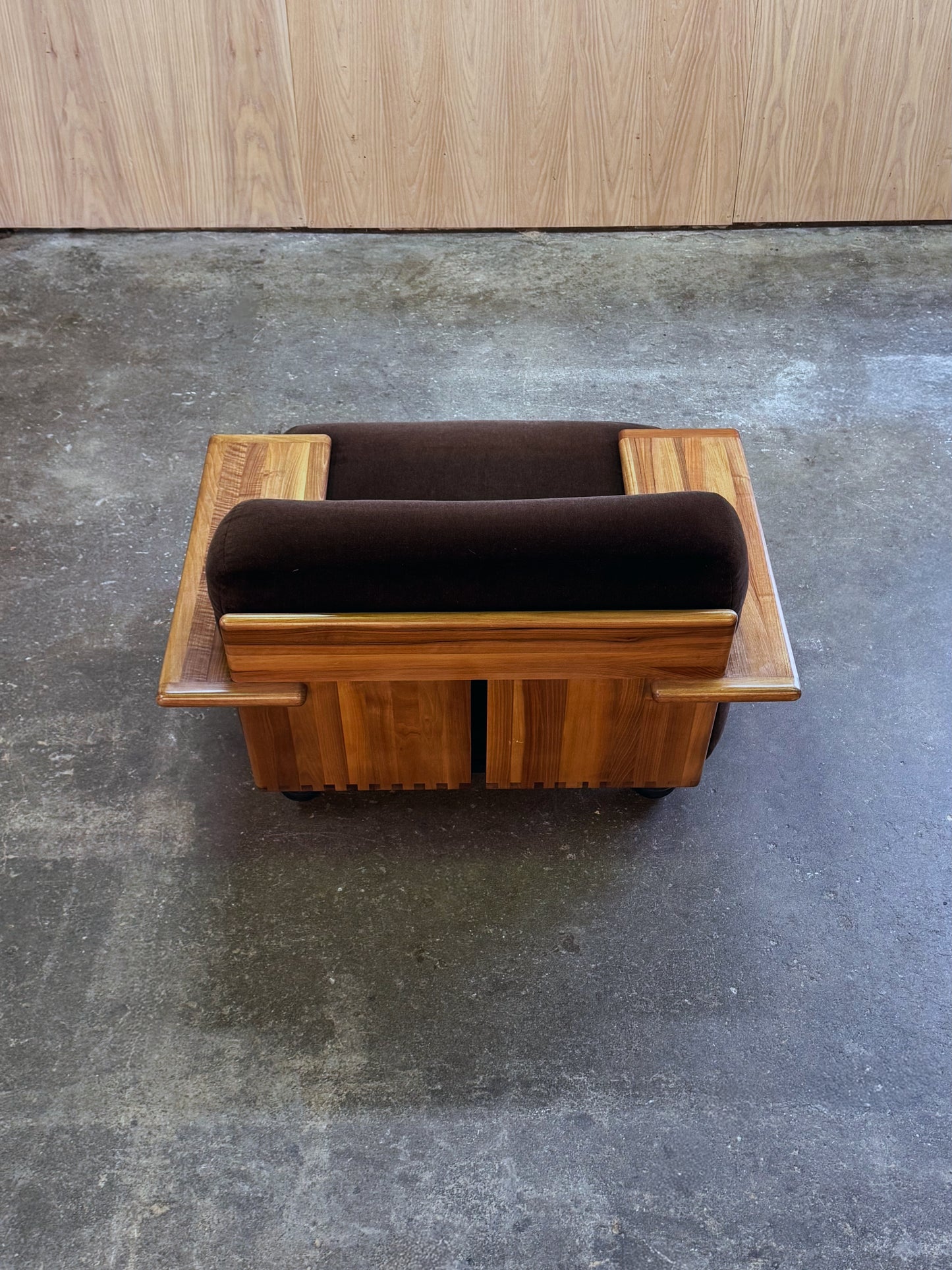 1970s Pianura Lounge Chair by Mario Bellini for Cassina in Italian walnut