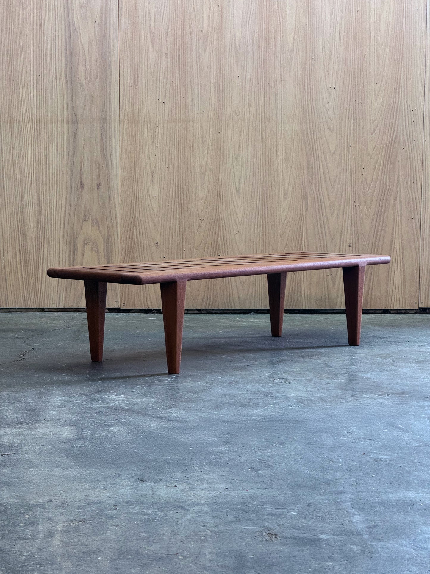 1960s JH574 bench by Hans Wegner for Johannes Hansen in Danish teak.