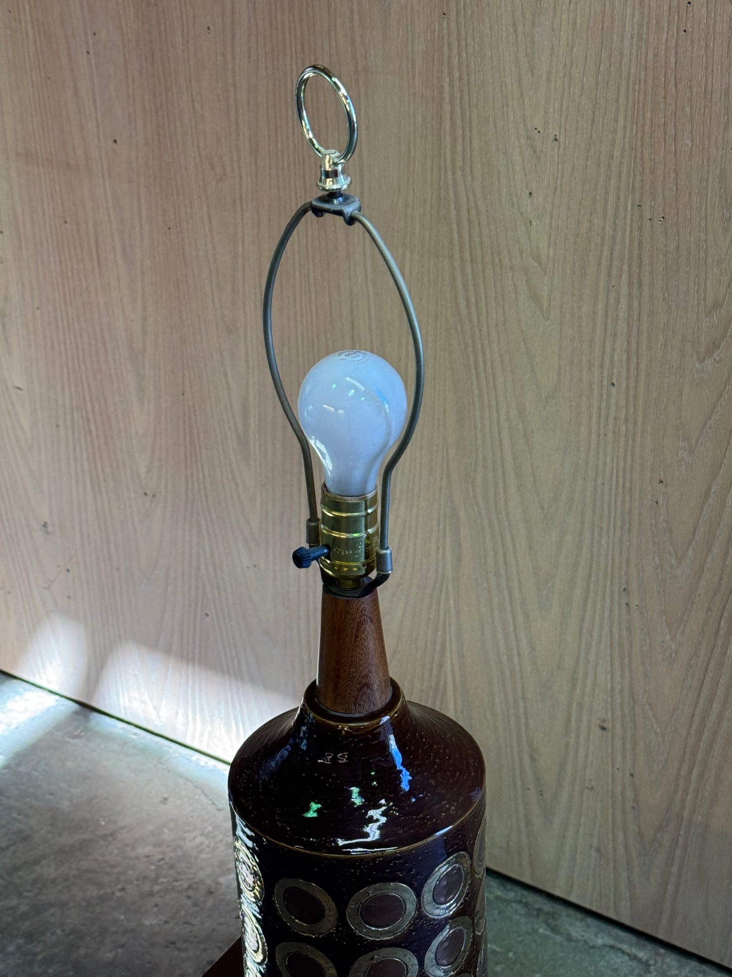 1970s Table Lamp by Bitossi Ceramiche in glazed ceramic