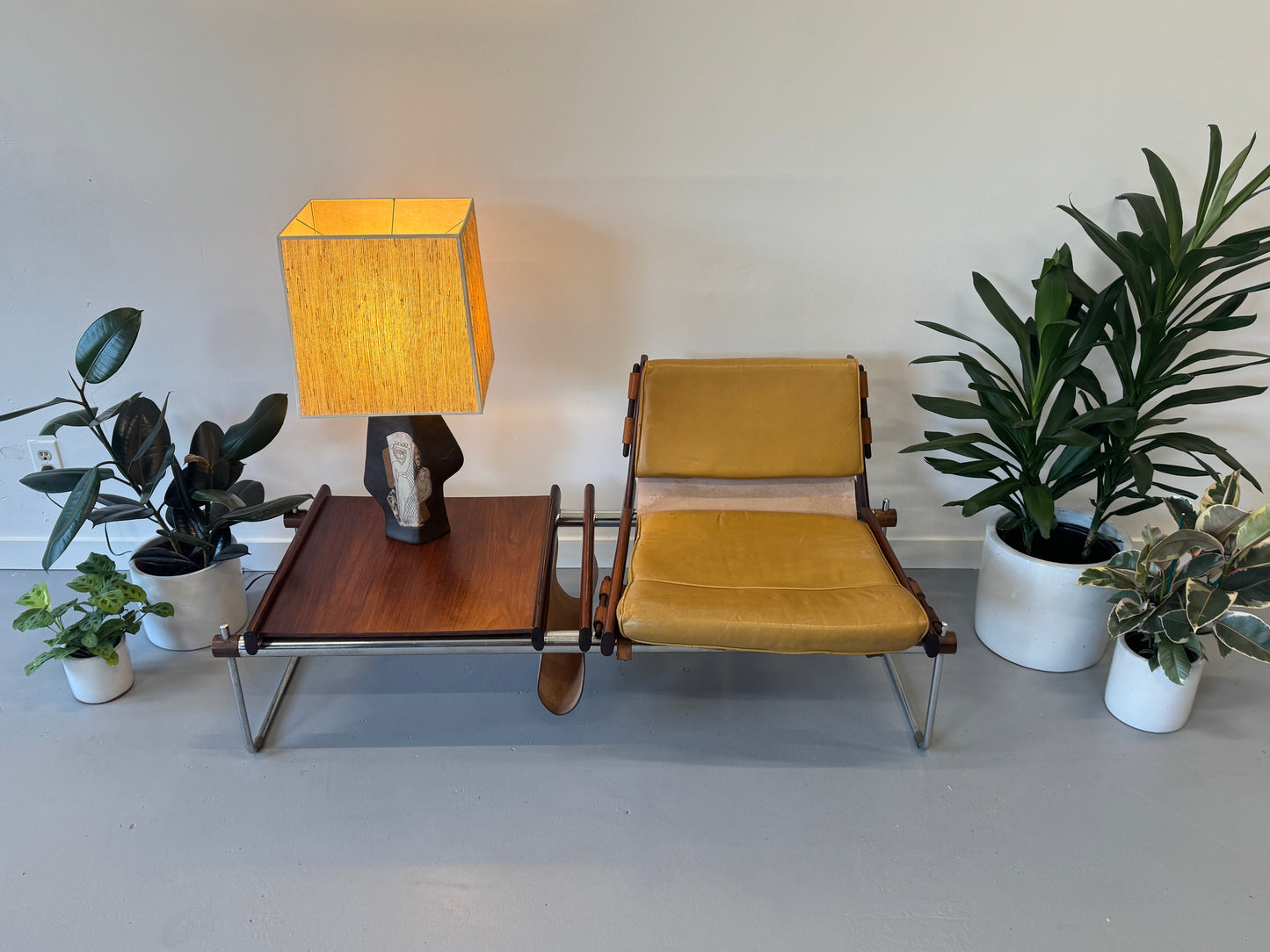 1960s MP-123 Modular Bench by Percival Lafer for Lafer in rosewood and original leather