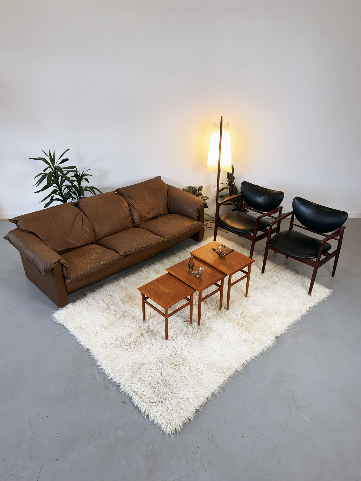 1960s Danish Modern Teak Nesting Tables, Set of Three.