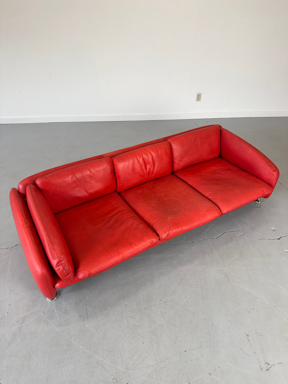 1970s “Concorde” Leather Sofa by Matti Halme for Peem Ltd., Finland