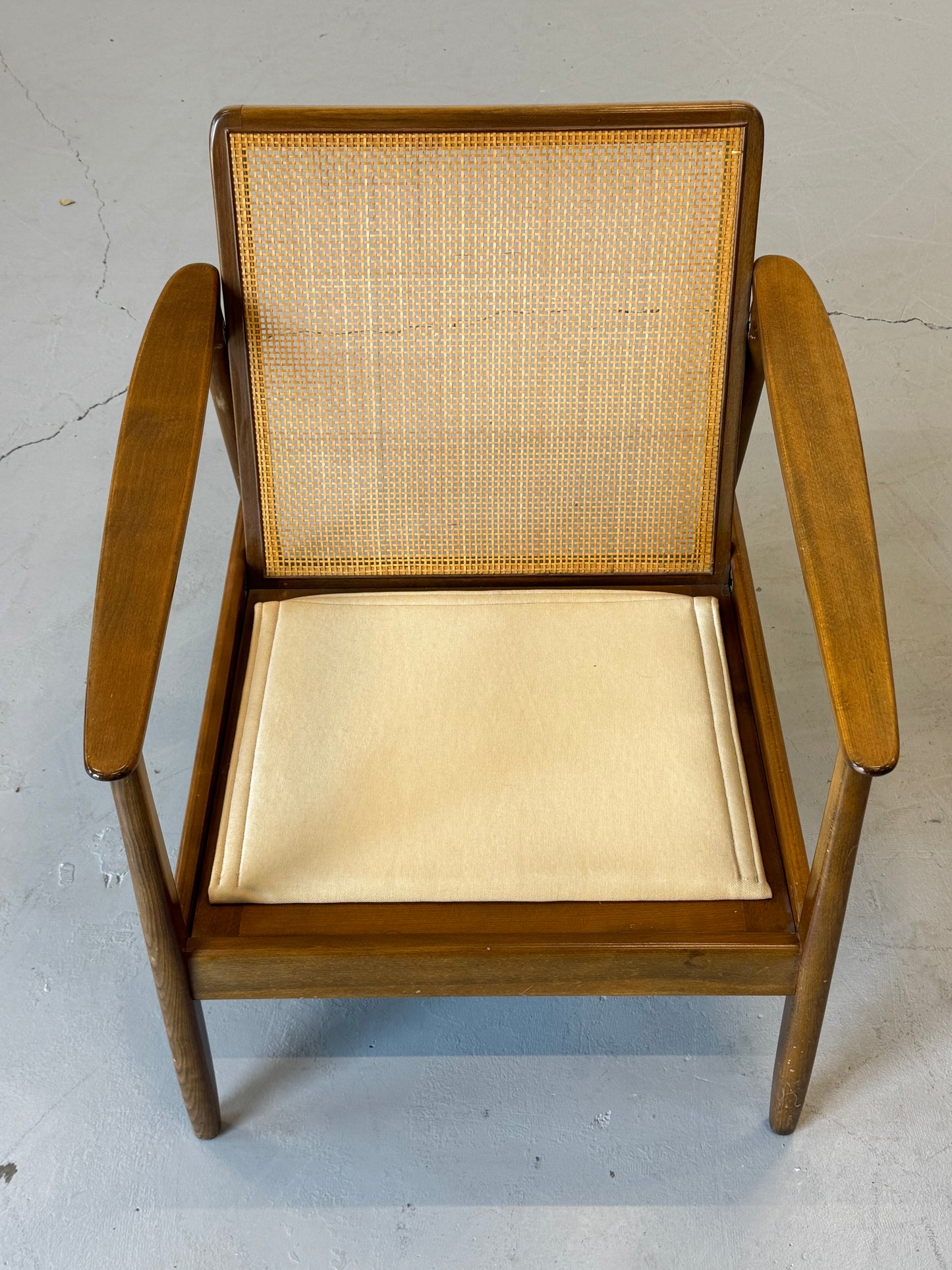 1960s Lounge Chair "USA 247" by Folke Ohlsson for DUX with Cane Back