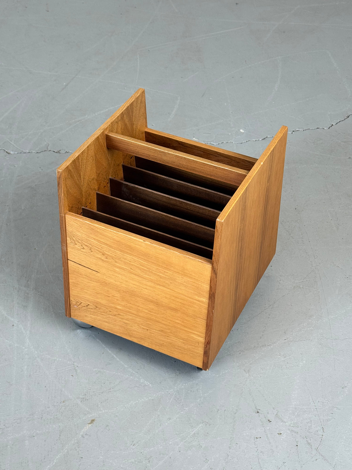 1960s Rolf Hesland Record Caddy for Bruksbo by Bagn Møbelindustri, Norway.