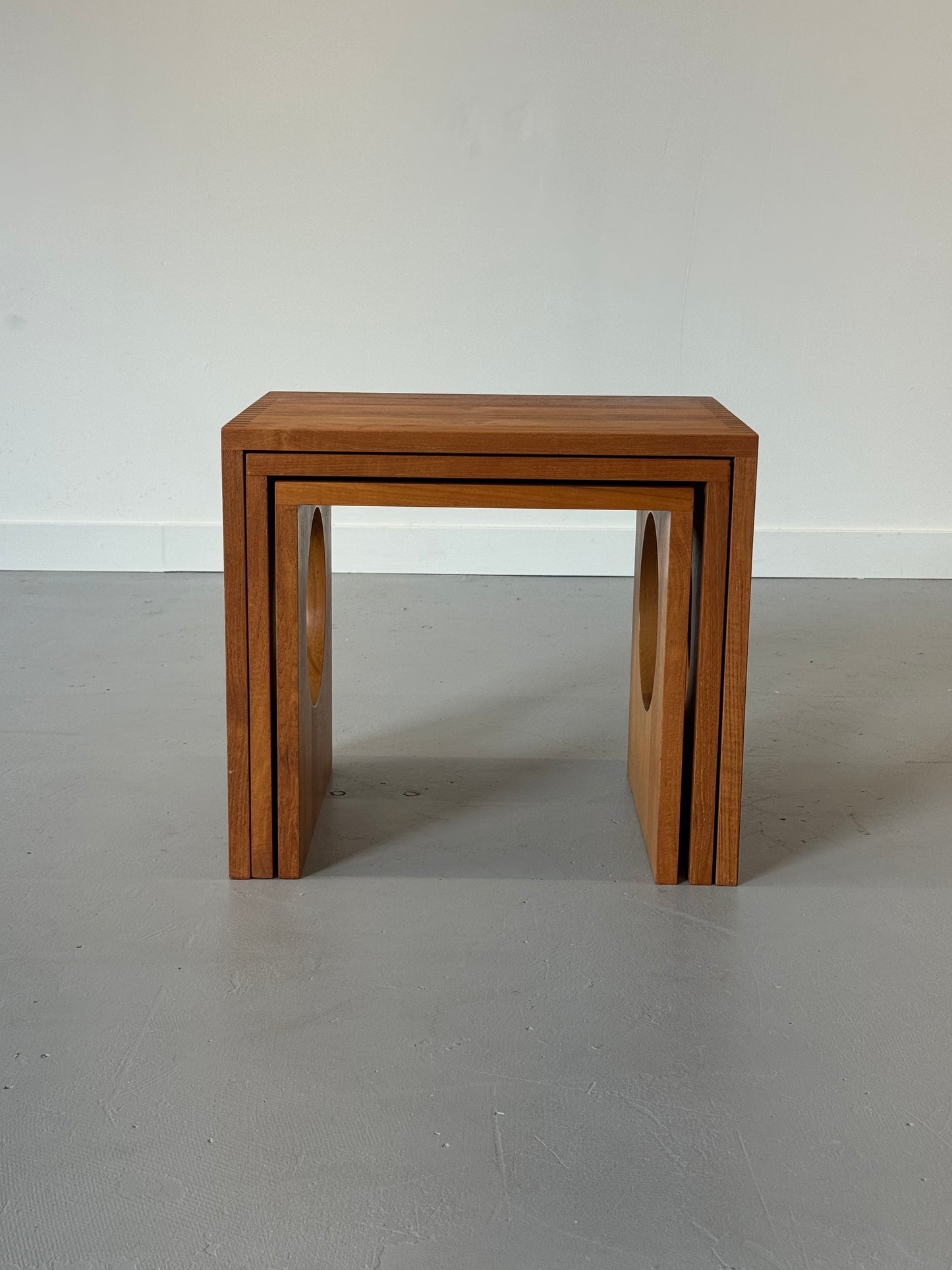 1960s Jens Quistgaard Solid Teak Nesting Tables for Nissen, Denmark – Set of Three