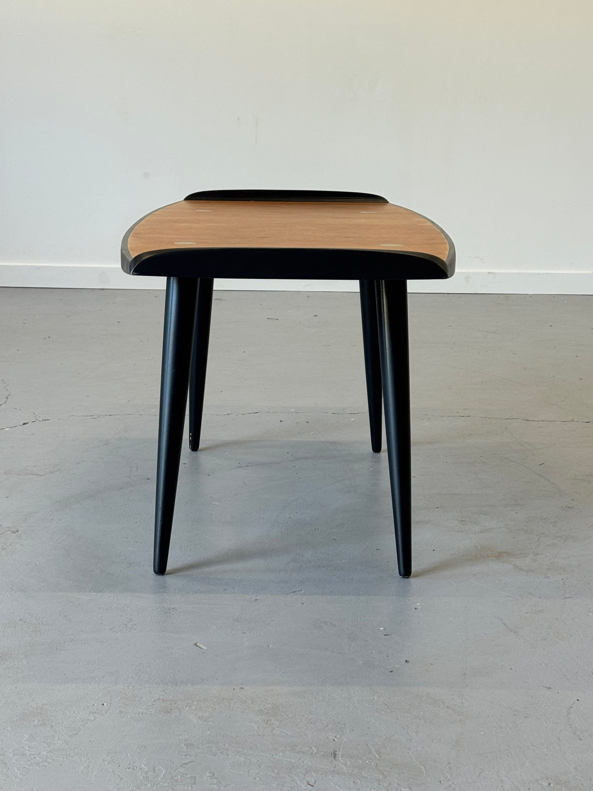 1950s Erik Gustafsson Model 311 Teak and Brass Coffee Table for Treman, Sweden.