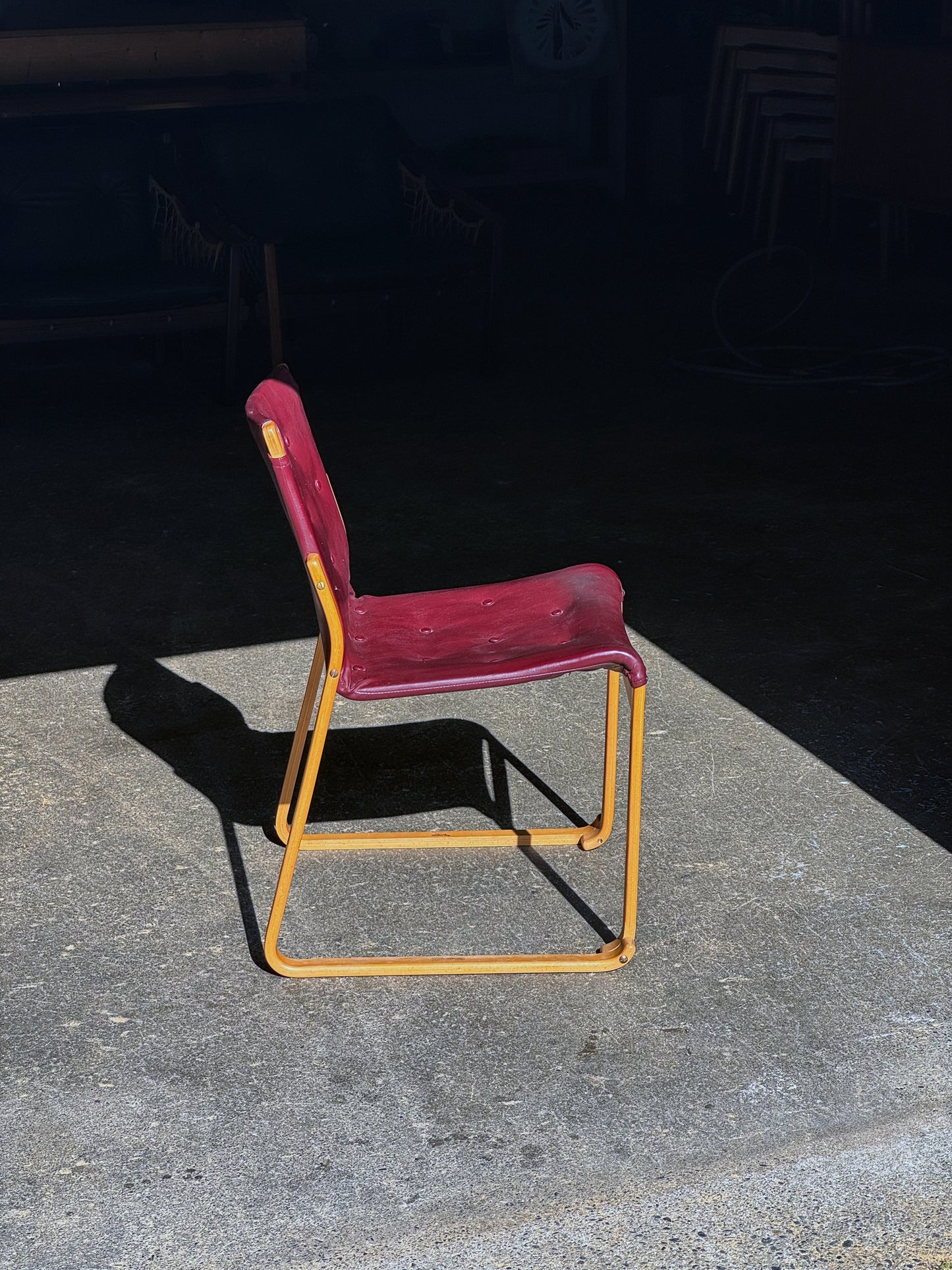 1970s Minette Chair by Bruno Mathsson in original oxblood leather